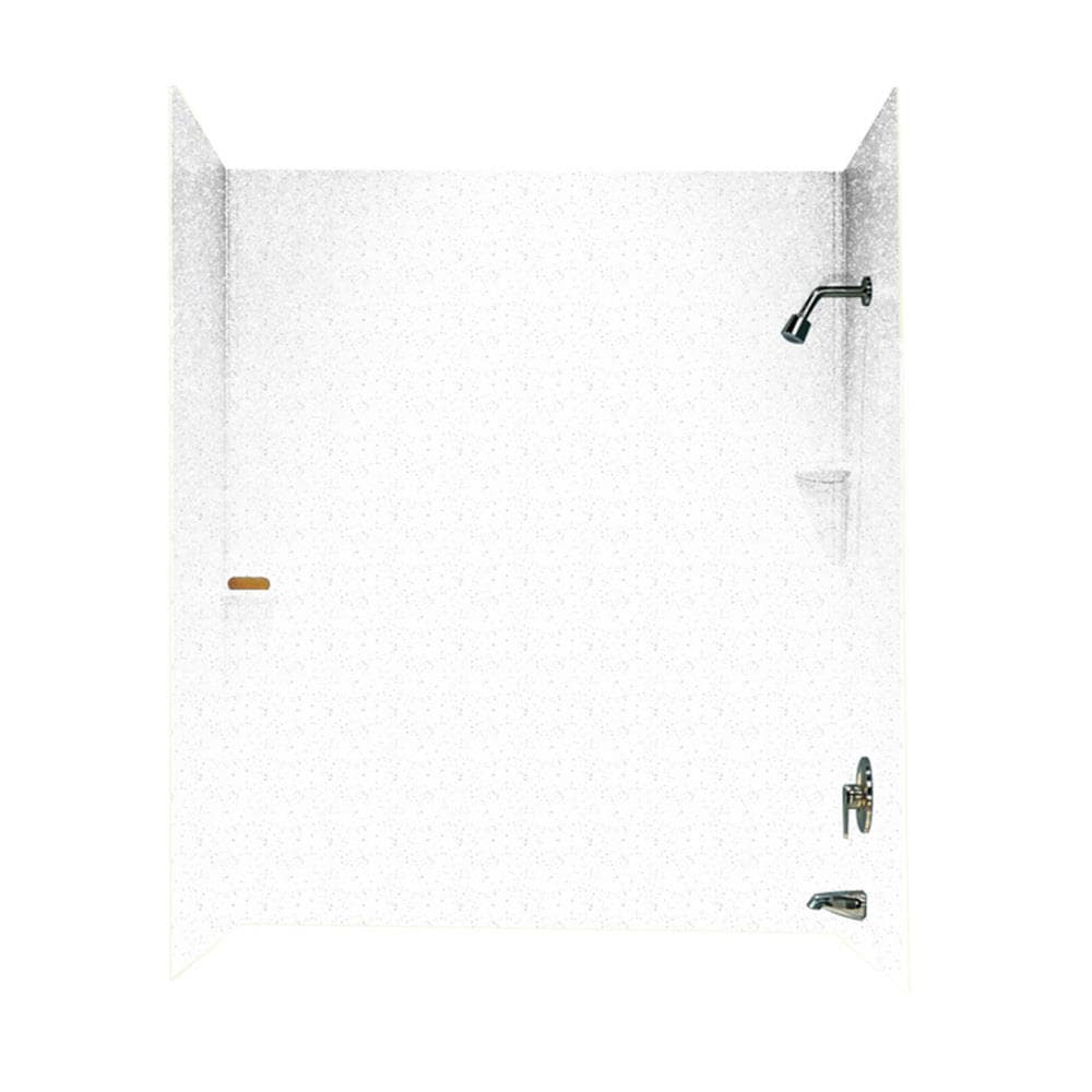 SWAN SS00603.035 30-Inches L x 60-Inches W x 60.0-Inches H Arctic Granite 3 -Piece Glue Up Bathtub surround