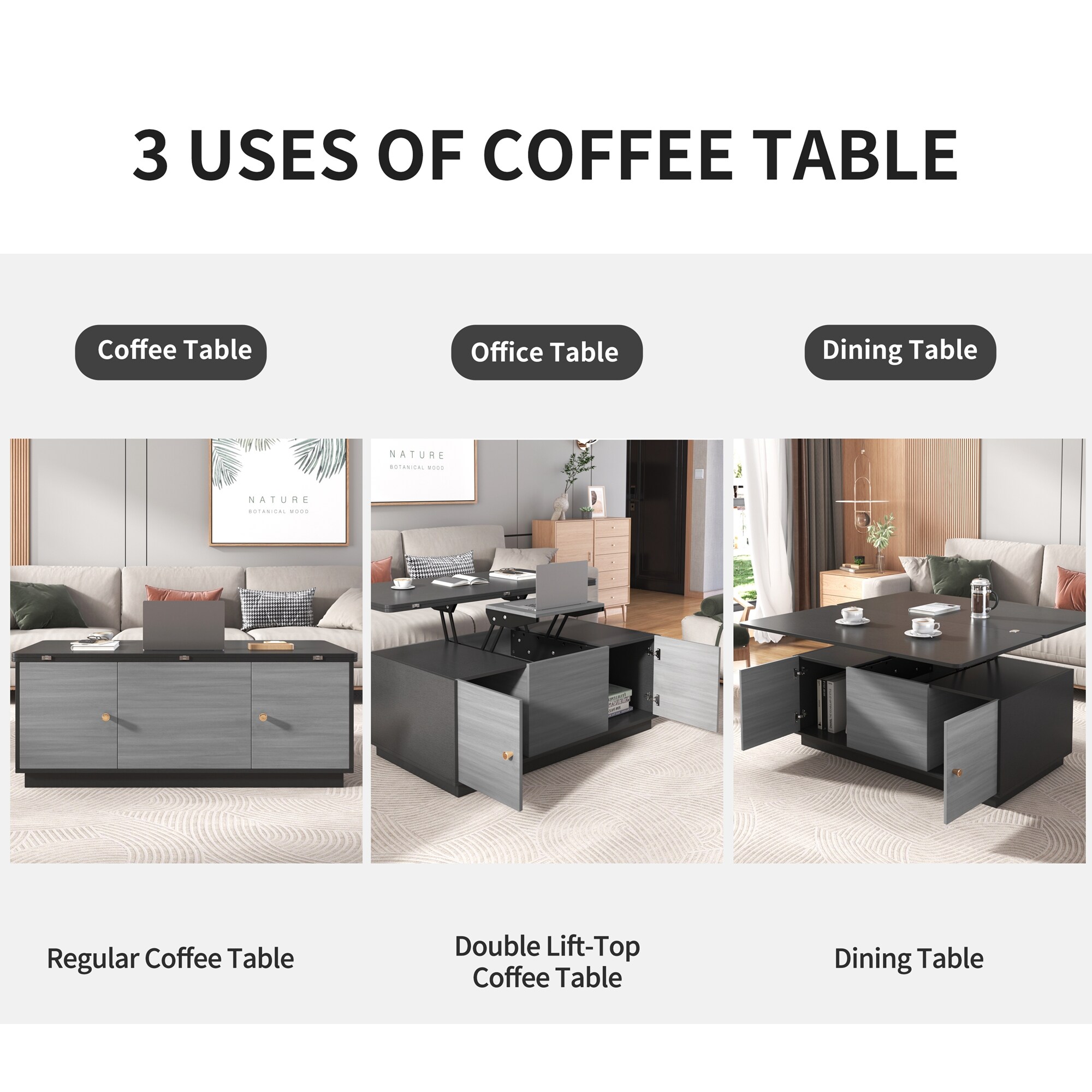 ModernLuxe L3P-WF307466AAG Coffee-Tables - View #6