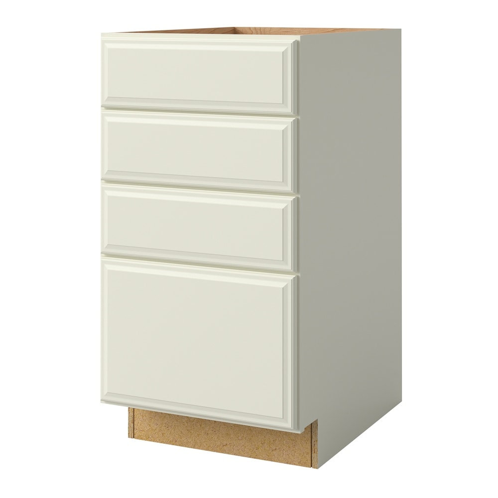 Pattingham 18-in W x 34.5-in H x 24-in D Harbor 4-Drawers Base Fully Assembled Cabinet (Raised Panel Style) in Gray | - allen + roth 21480PH