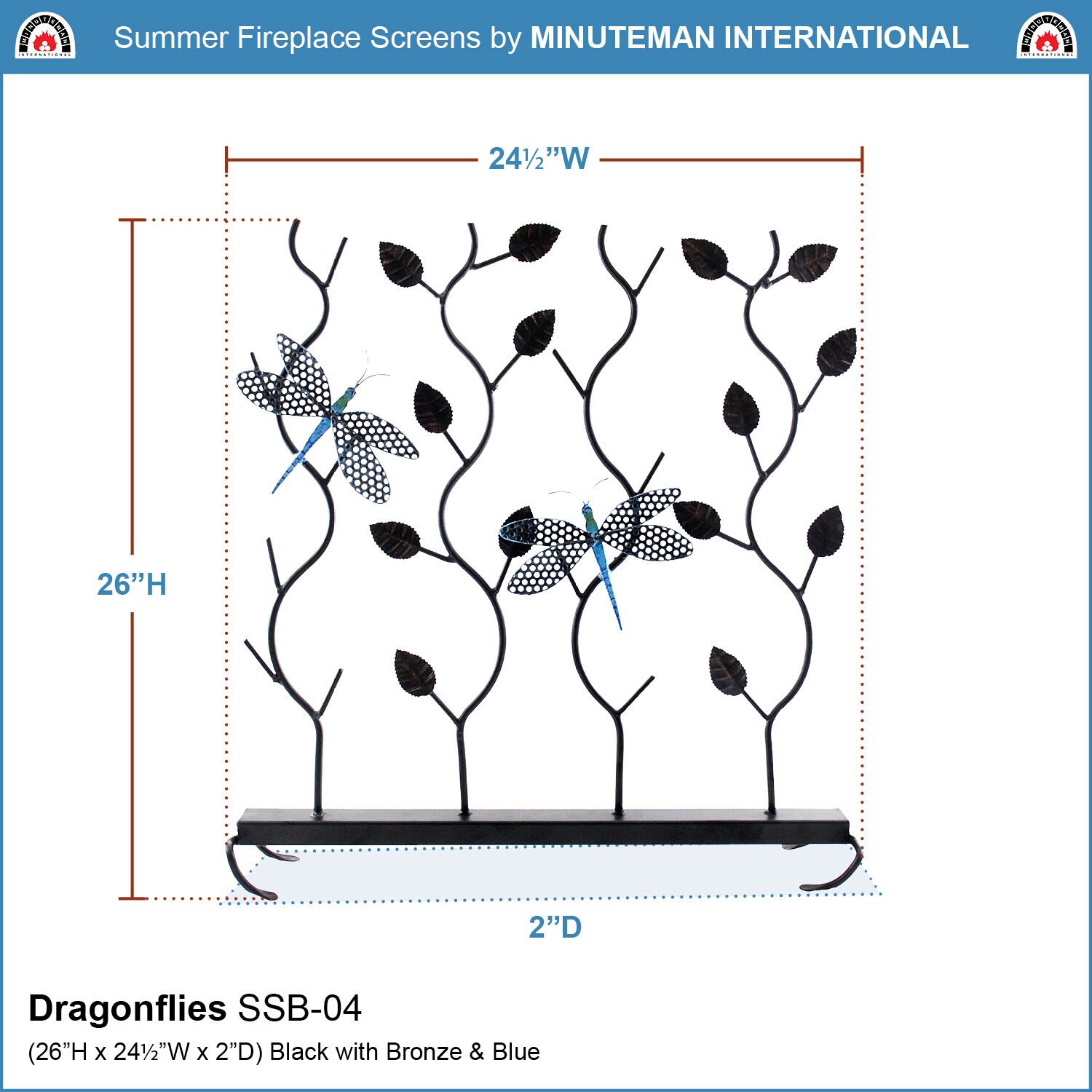 Minuteman International SSB-04 Fireplace-Screens - View #2