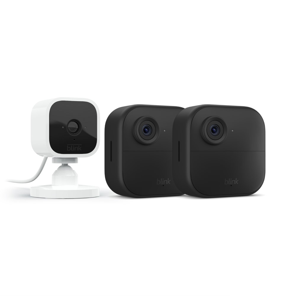 Blink Outdoor Camera 2-Pack (4th Gen) + Mini (White) Smart Security Camera  System