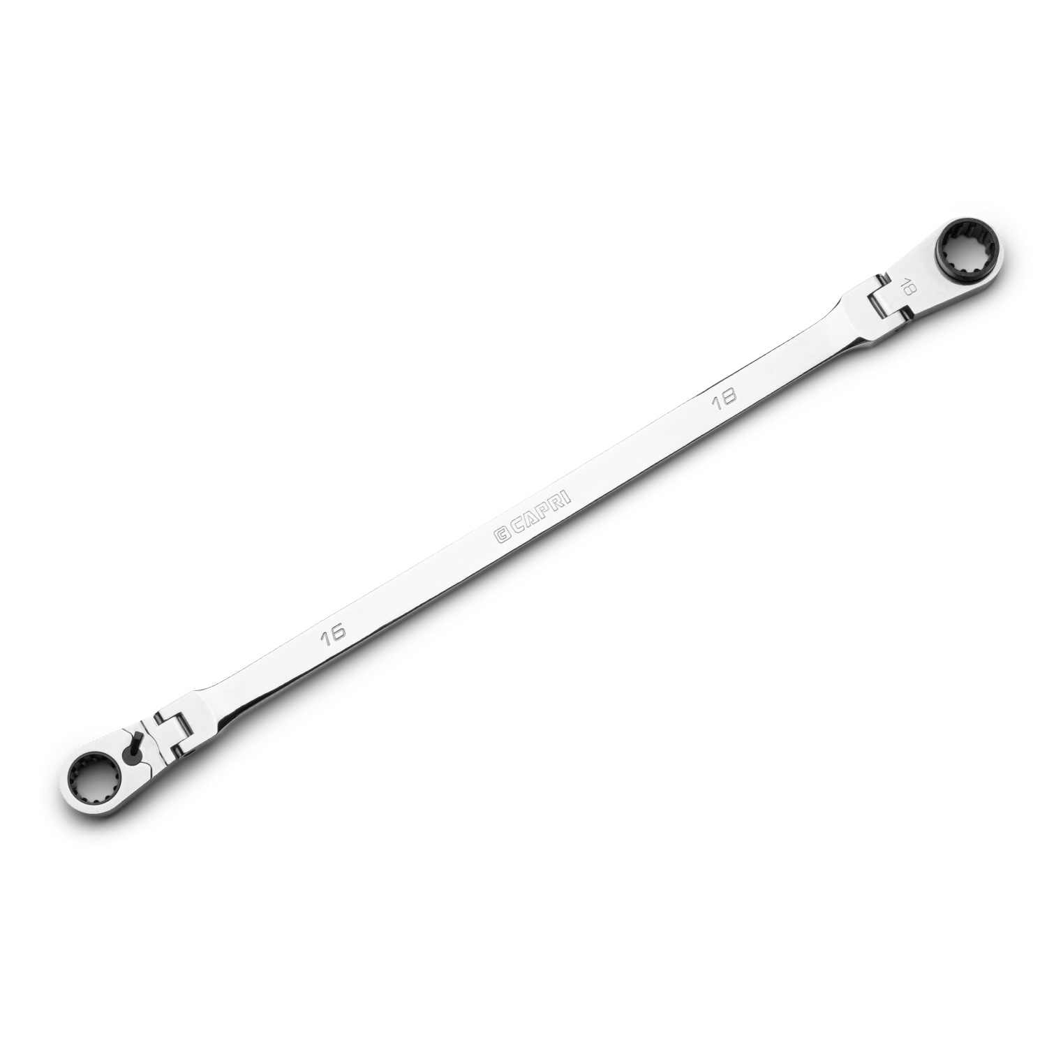 Capri Tools 16mm x 18mm Metric Flexible Head Ratchet Wrench #CP11890-1618