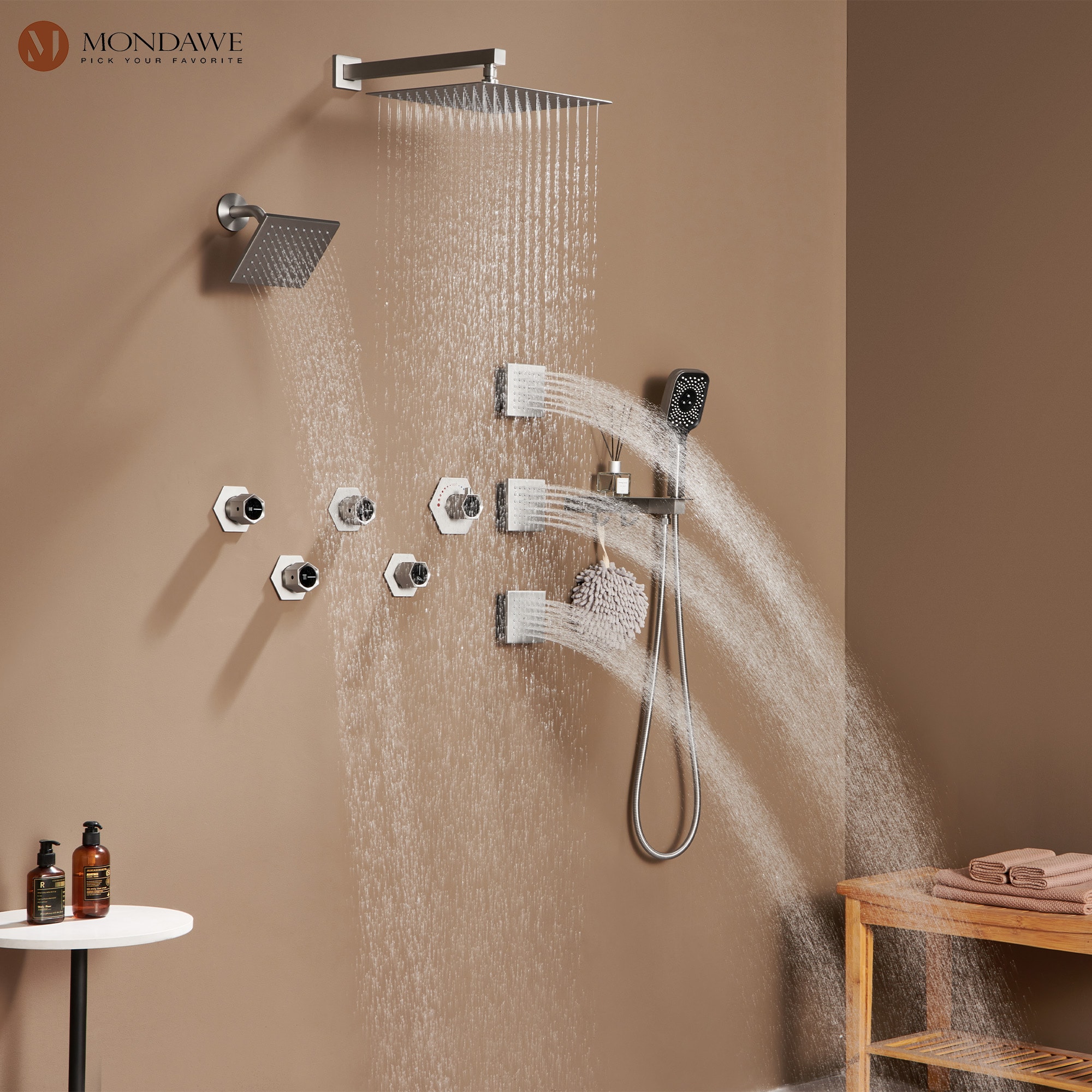 Mondawe MD-BN-6105 Showerhead-Bar-Panels - View #2
