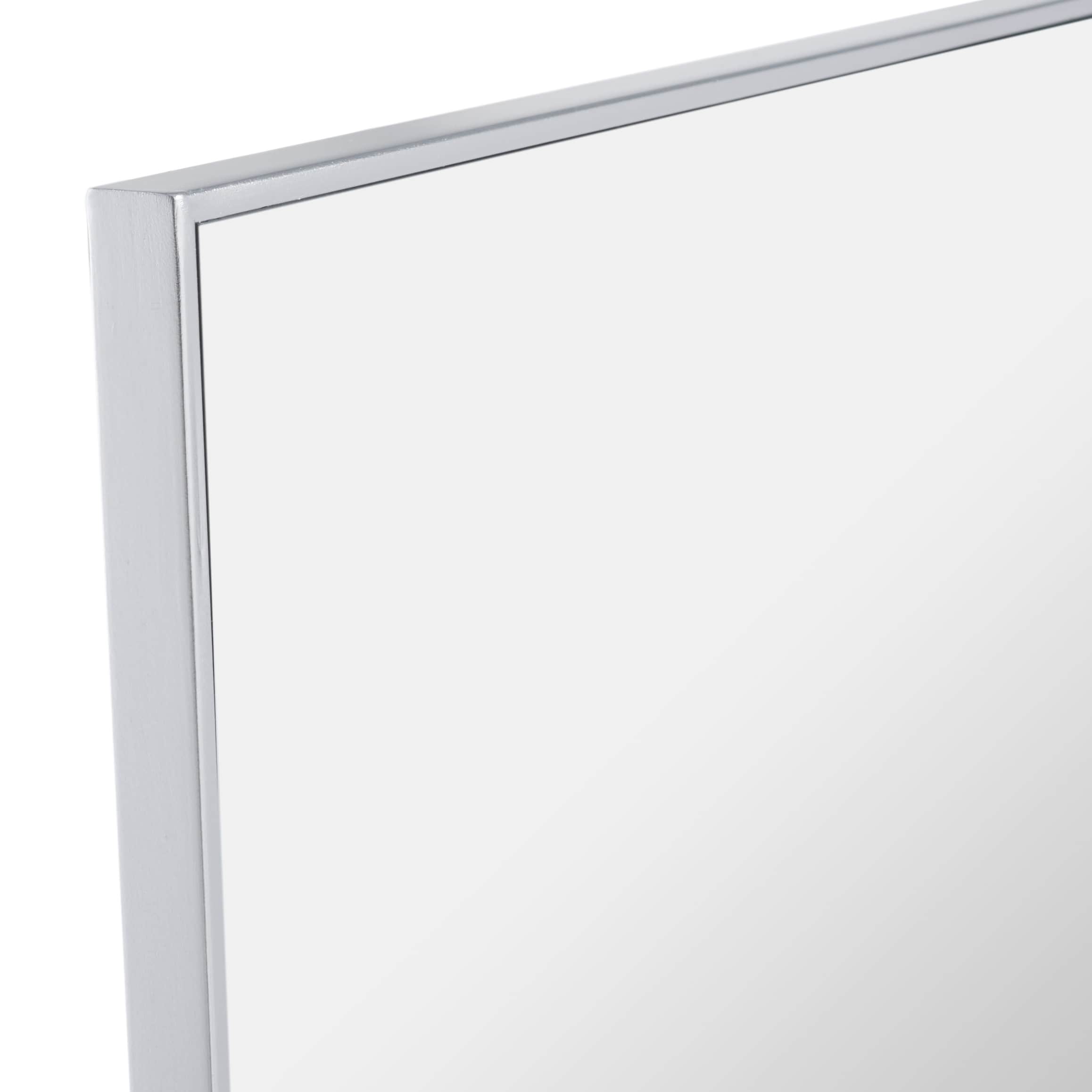 Wellen 28" x 69" Silver Rectangular Wall Mirror