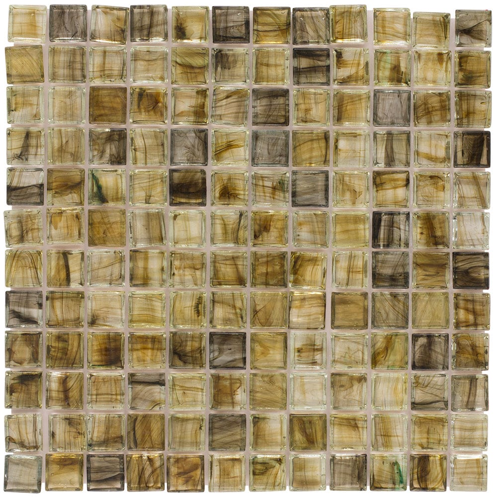 Elida Ceramica Glass Mosaic River Stone 12-in x 12-in Multi-finish ...