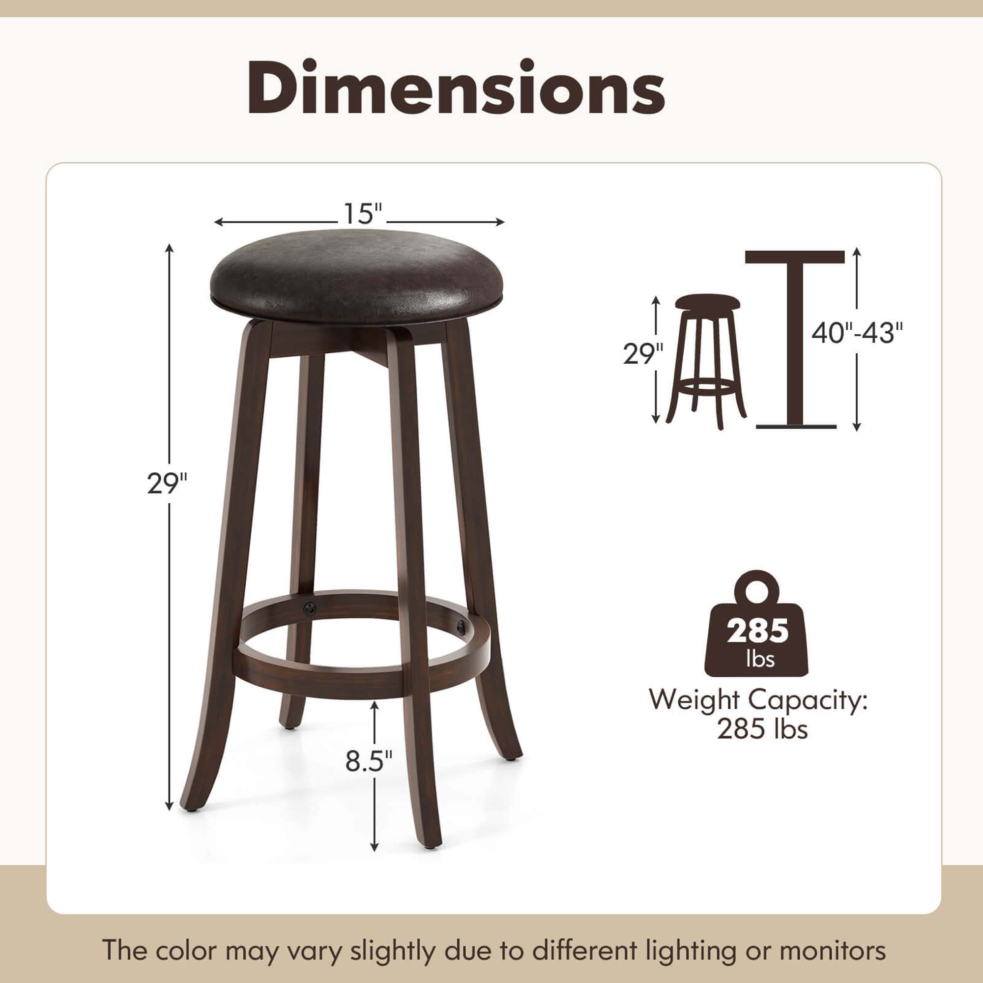 Costway HCST04323 stools - View #2
