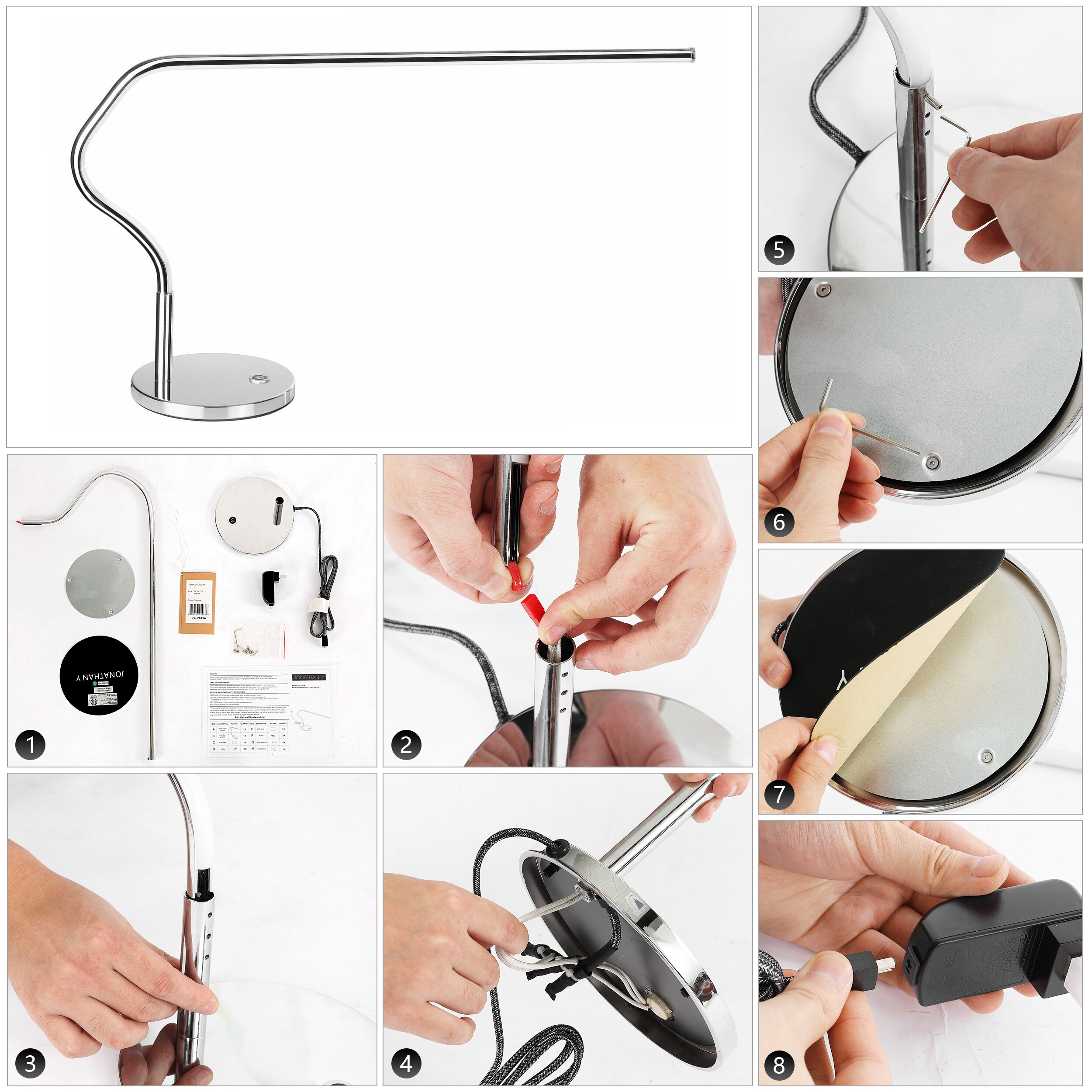 JONATHAN  Y JYL7003A Desk-Table-Lamps - View #6