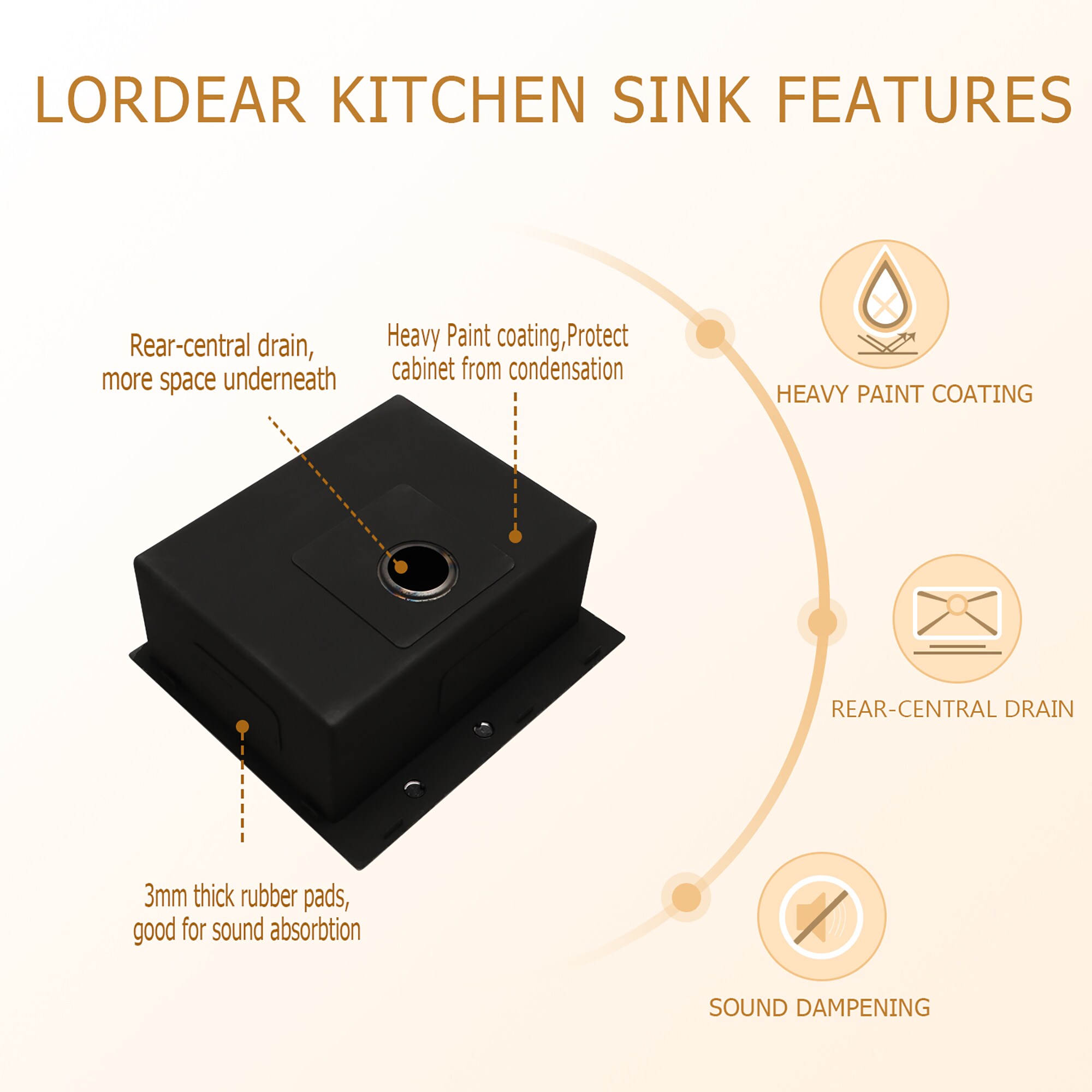 Lordear H-TL28BR Kitchen-Sinks - View #3