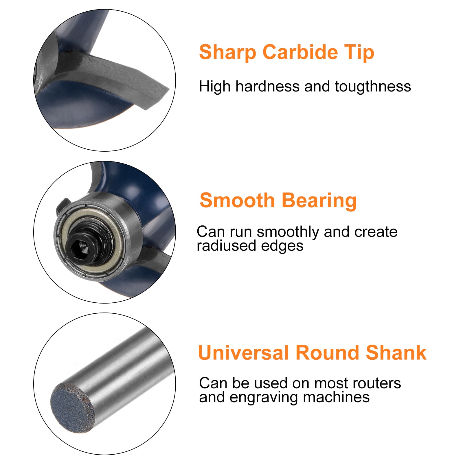 Harfington S26060900UX3725 Edge-Forming-Router-Bits - View #4