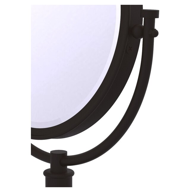 Allied Brass Tribecca 8-in x 15-in Oil-Rubbed Bronze Double-Sided Magnifying Countertop Vanity Mirror Allied Brass Tribecca 8-in x 15-in Oil-Rubbed Bronze Double-Sided Magnifying Countertop Vanity Mirror