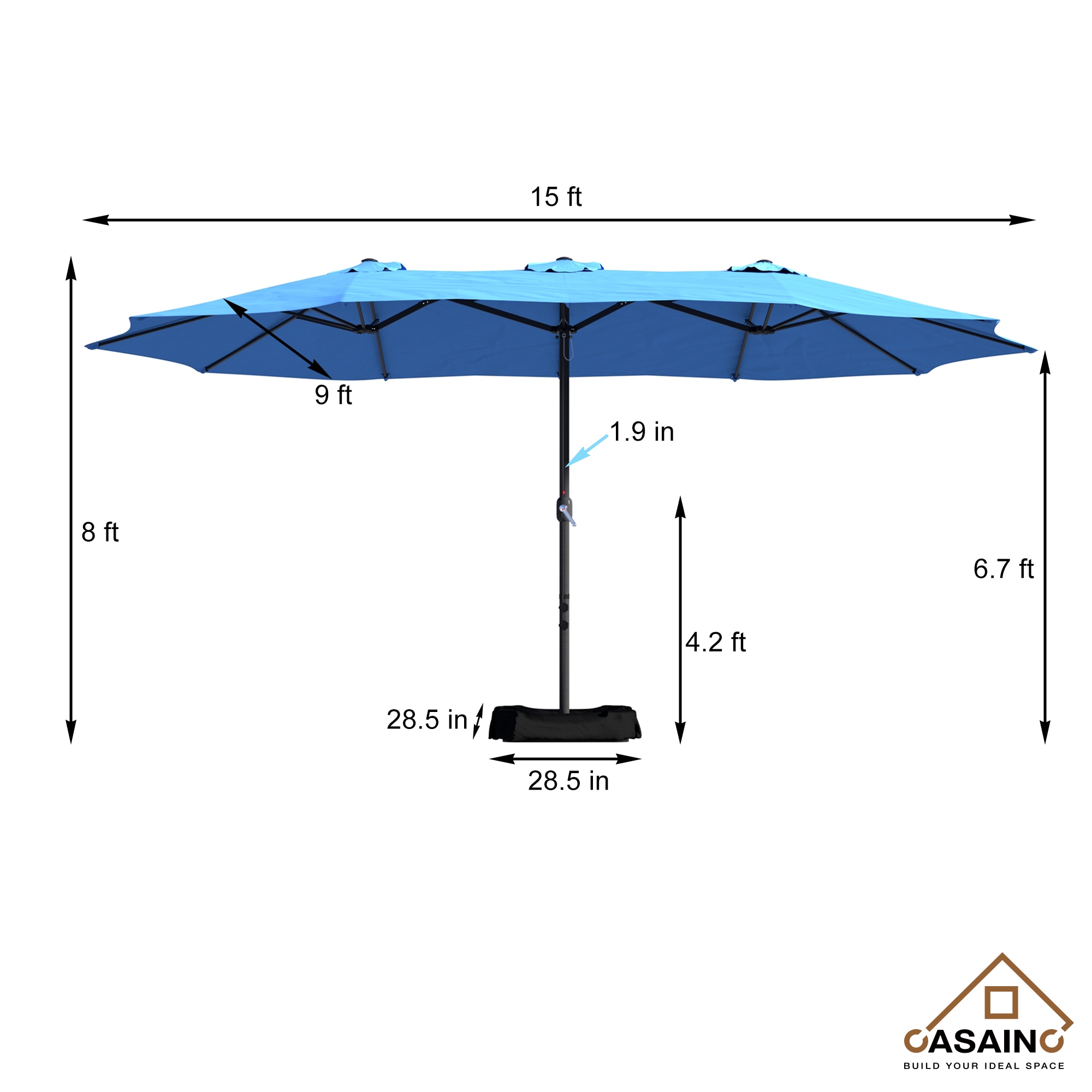 CASAINC WF-OP3928NY-LA Umbrellas-2 - View #3