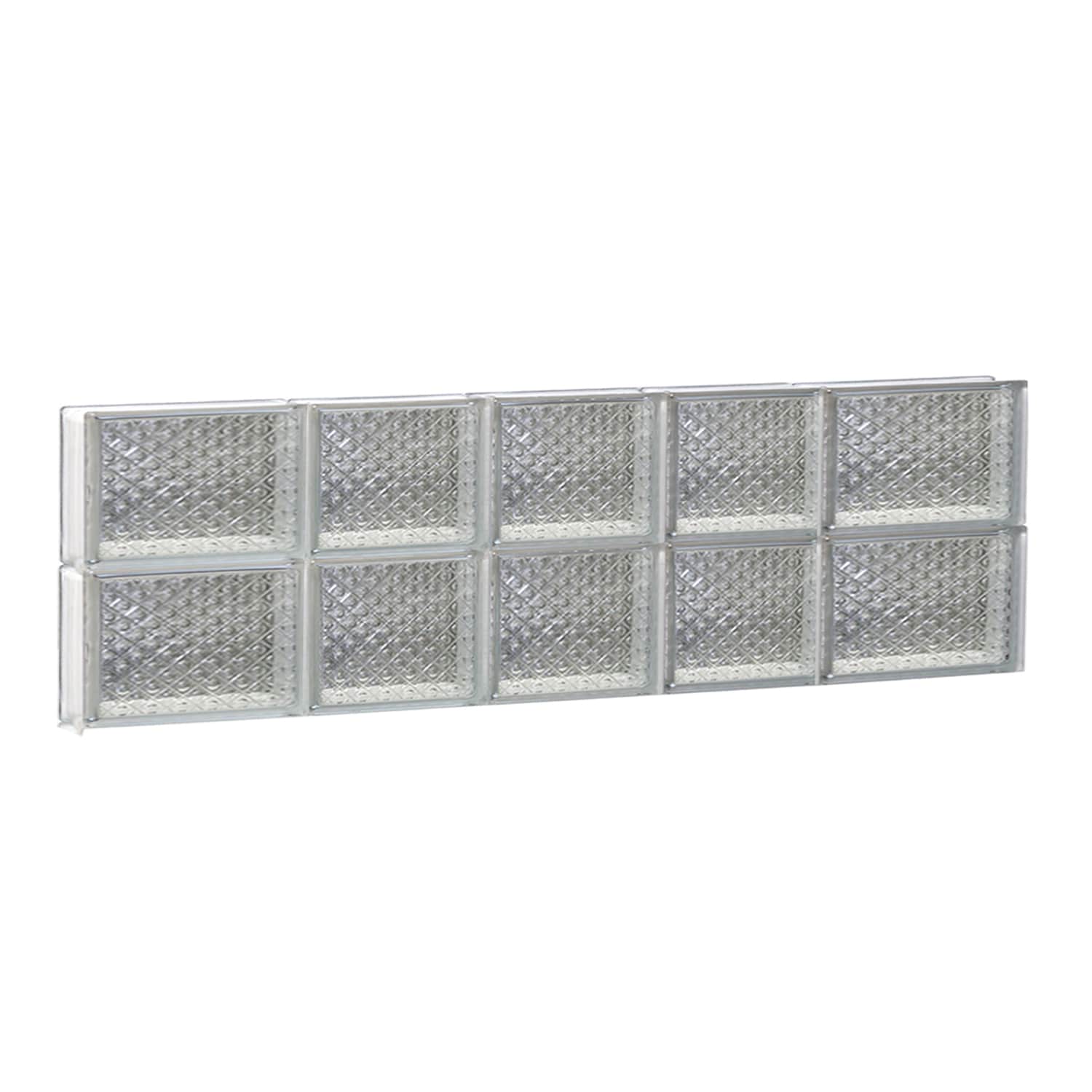 REDI2SET S3412DP Diamond Glass 32-3/4-in x 11-1/2-in Frameless Replacement Glass Block Window