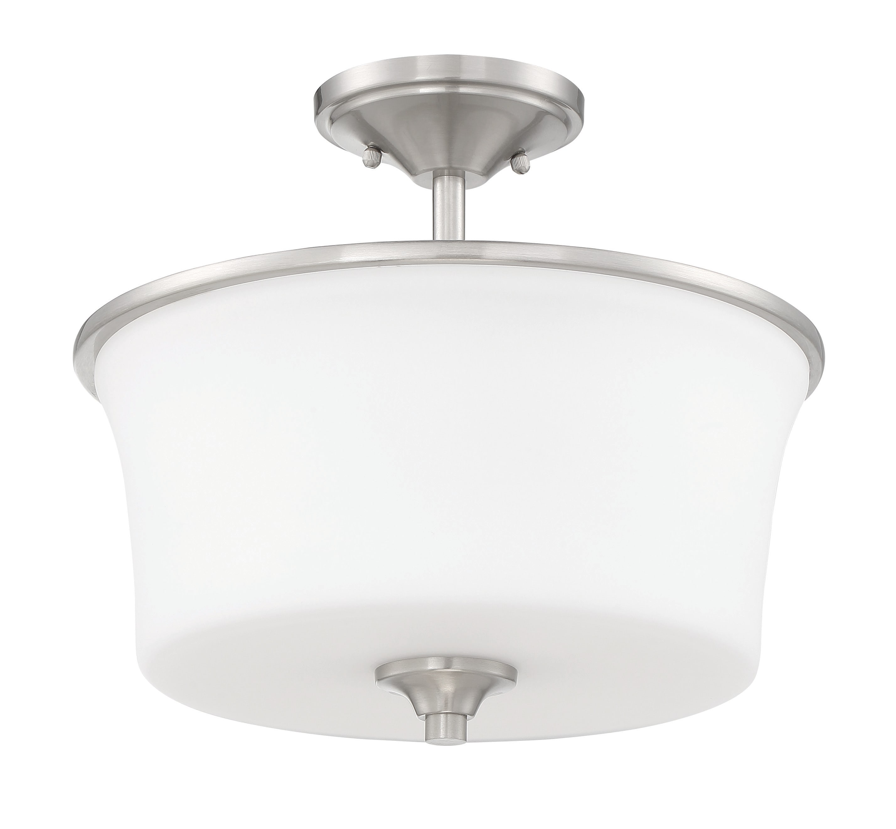 Craftmade Gwyneth 2-Light 13-in Brushed Nickel Semi Flush Mount Light ...