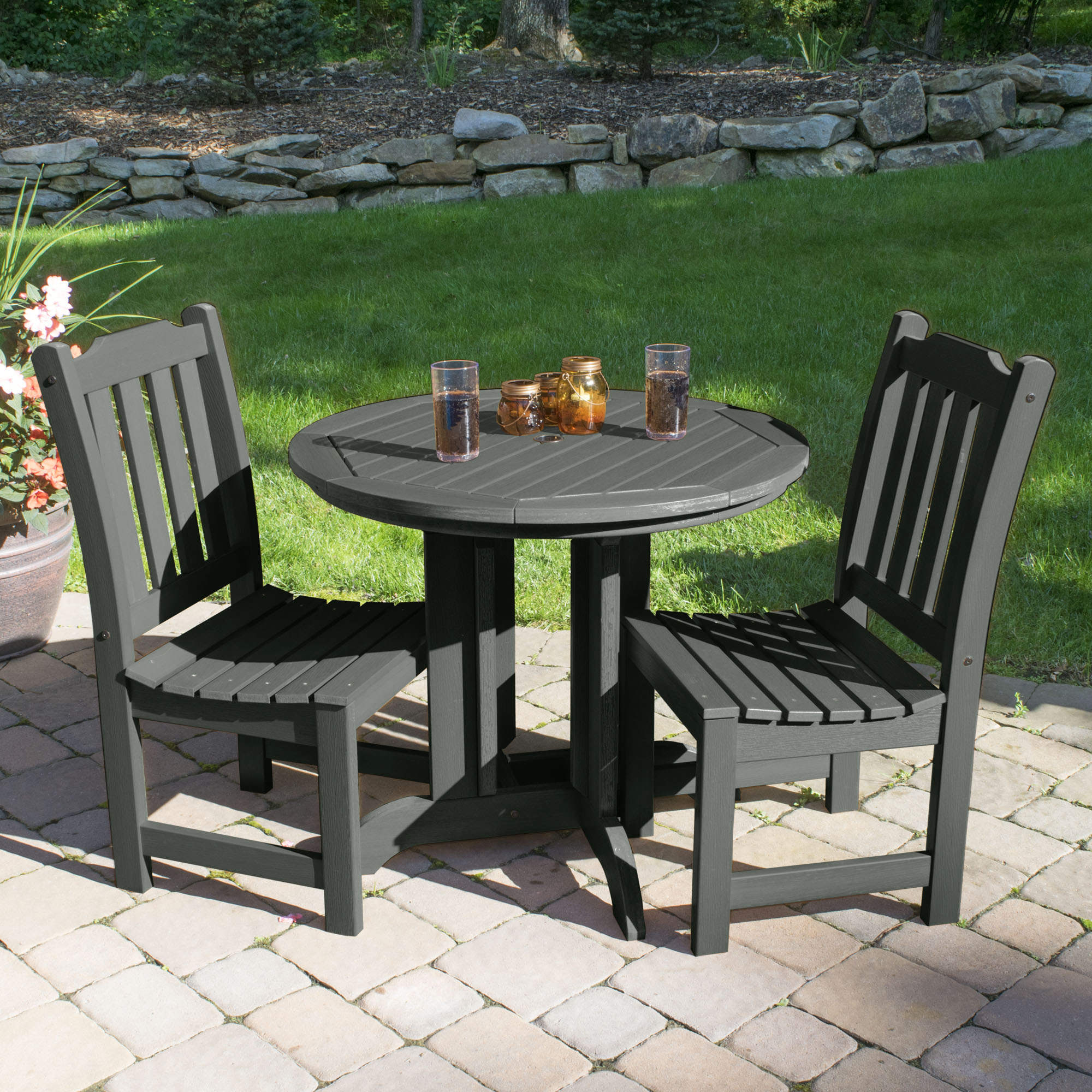 highwood The Lehigh 3-Piece Green Patio Dining Set in the Patio Dining ...