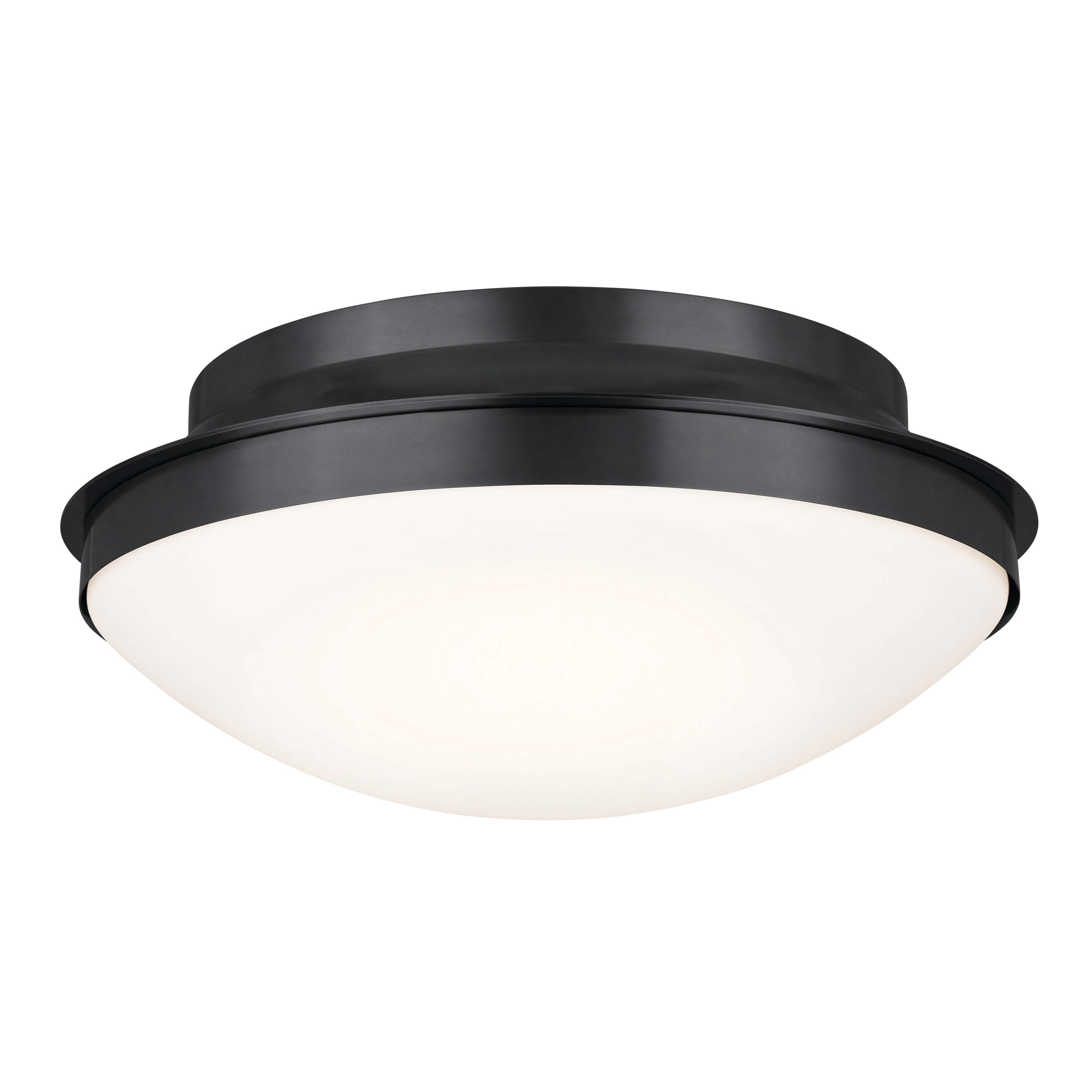 Kichler 52545BK Bretta 3 -Light 17.75-in Black Flush Mount Light