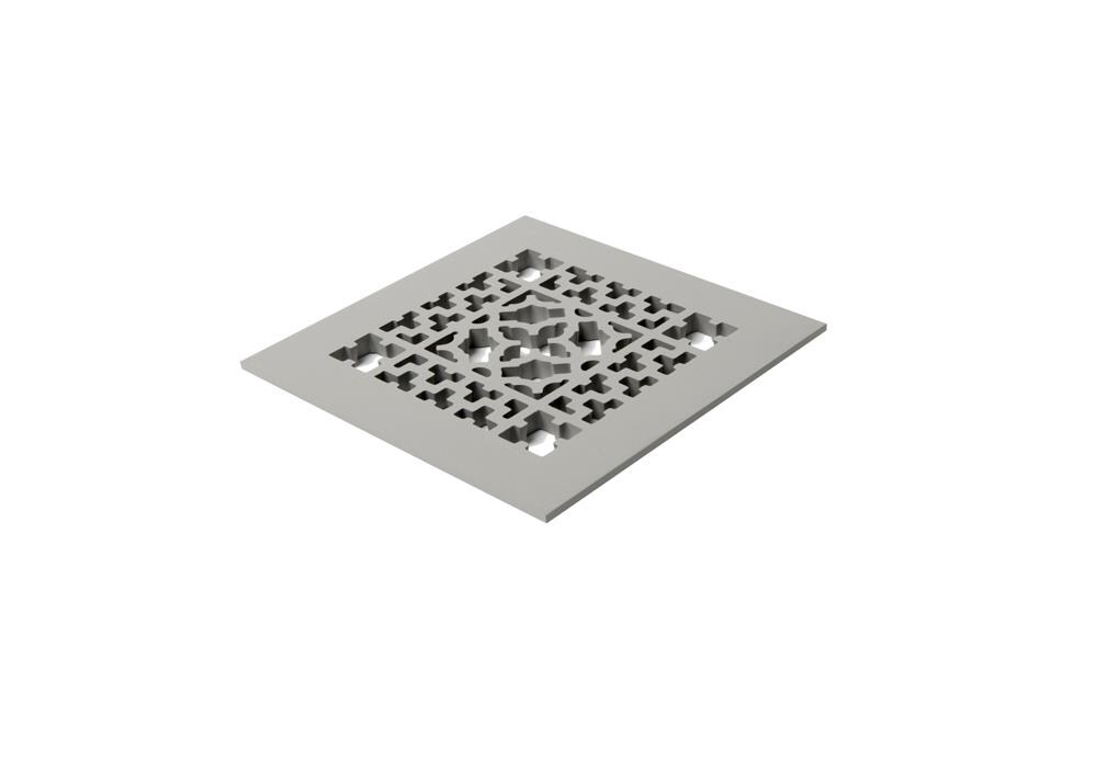 Reggio Register 808-ANH Scroll Gray Floor Register (Duct Opening: 6-in x 6-in; Outside: 8-in x 8-in)