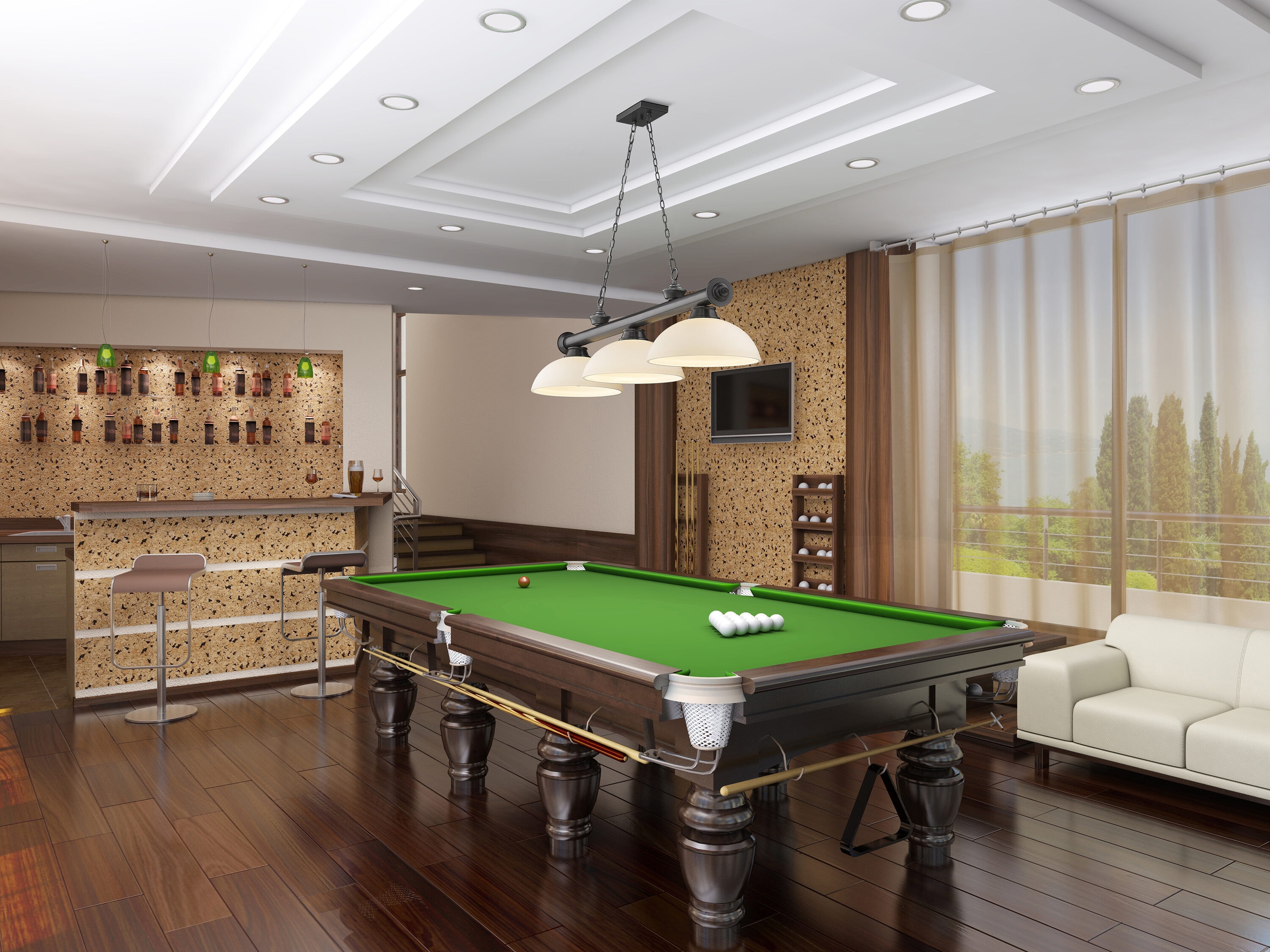 Z-Lite 2306-3BP-DMO14 Pool-Table-Lighting - View #6