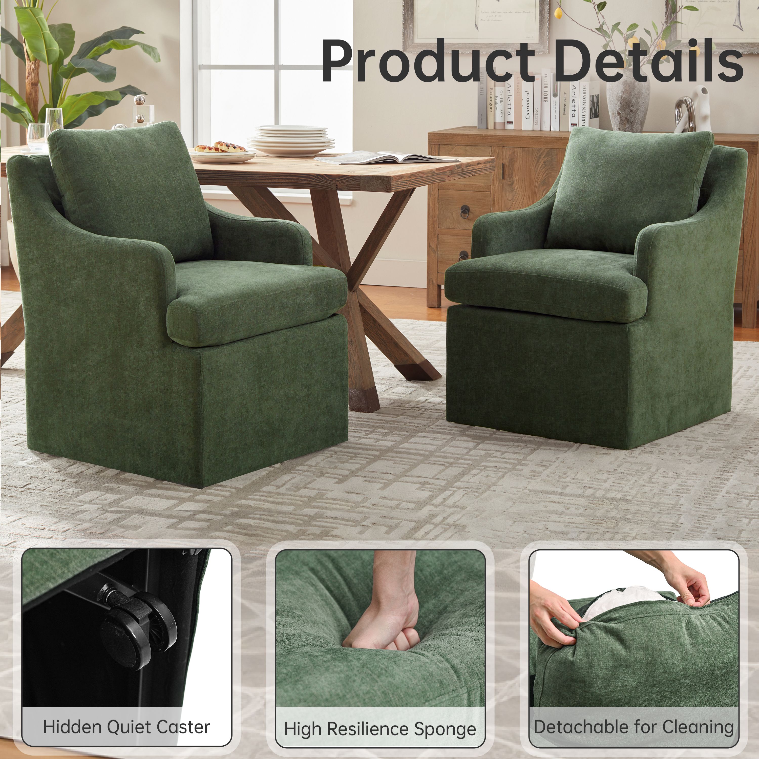 Keoni VK-252-GRN Dining-Chairs - View #5