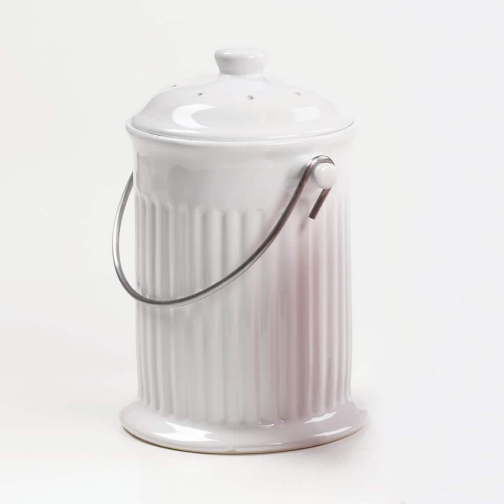 Norpro - Nordic White Ceramic Compost Keeper 1 gal