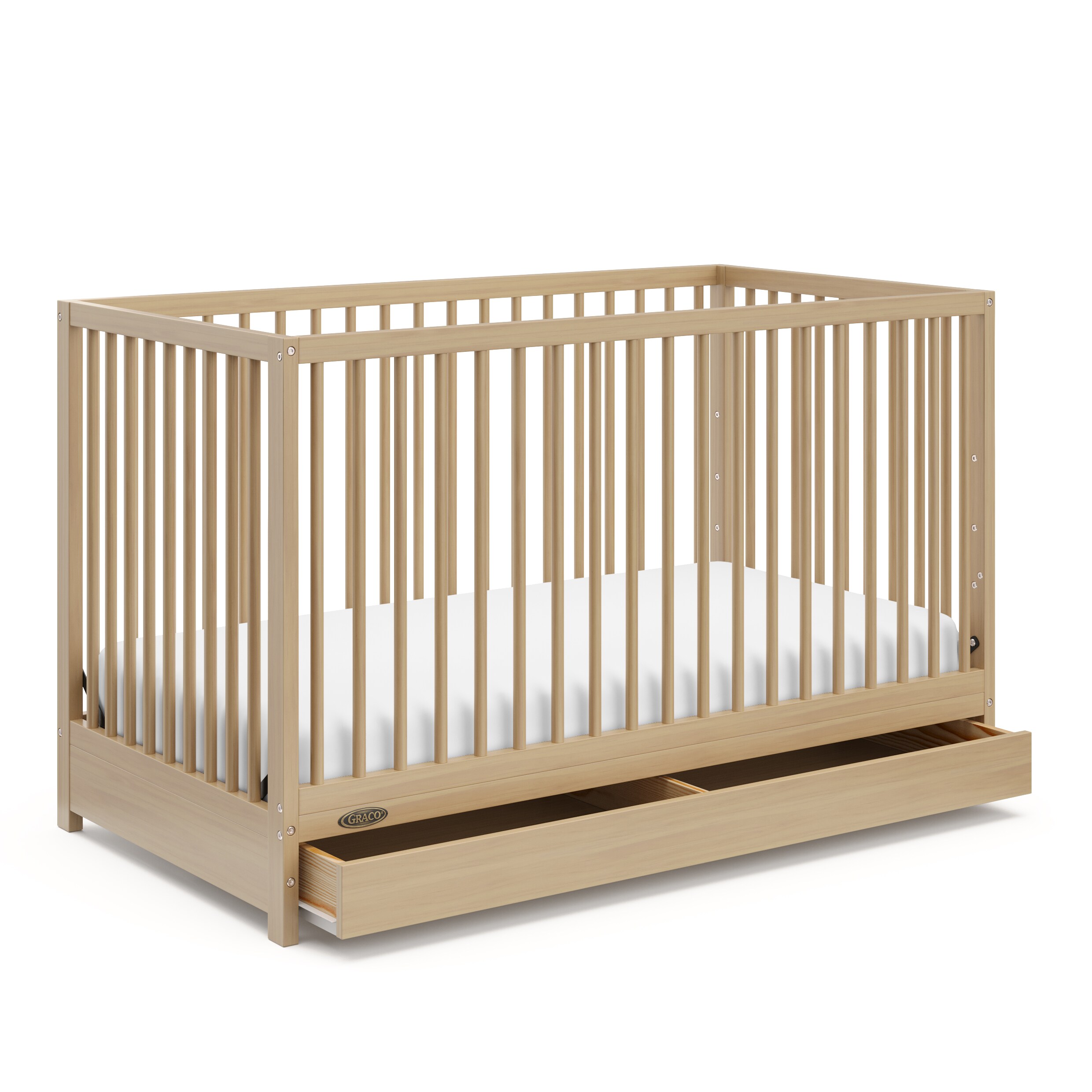 Graco Graco Teddi 4 in 1 Driftwood Convertible Crib in the Cribs department at Lowes