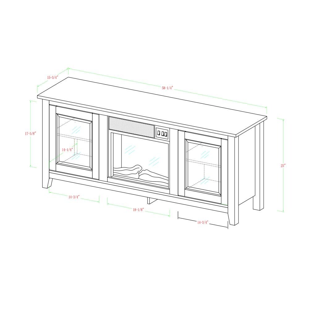 Walker Edison W58FP4DWBW Electric-Fireplaces - View #5
