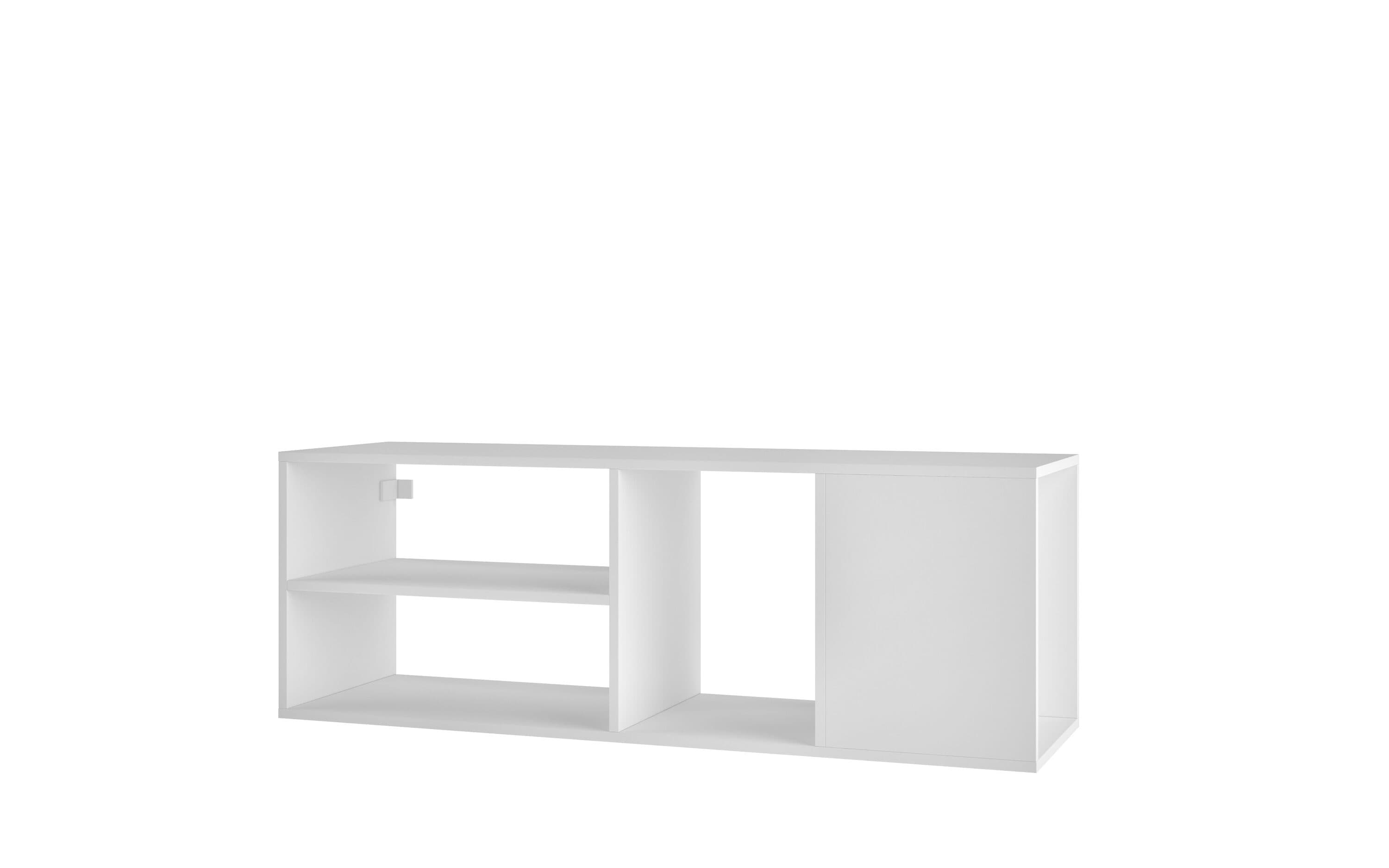 Olinda White Composite 72" High Bookcase with 5 Shelves