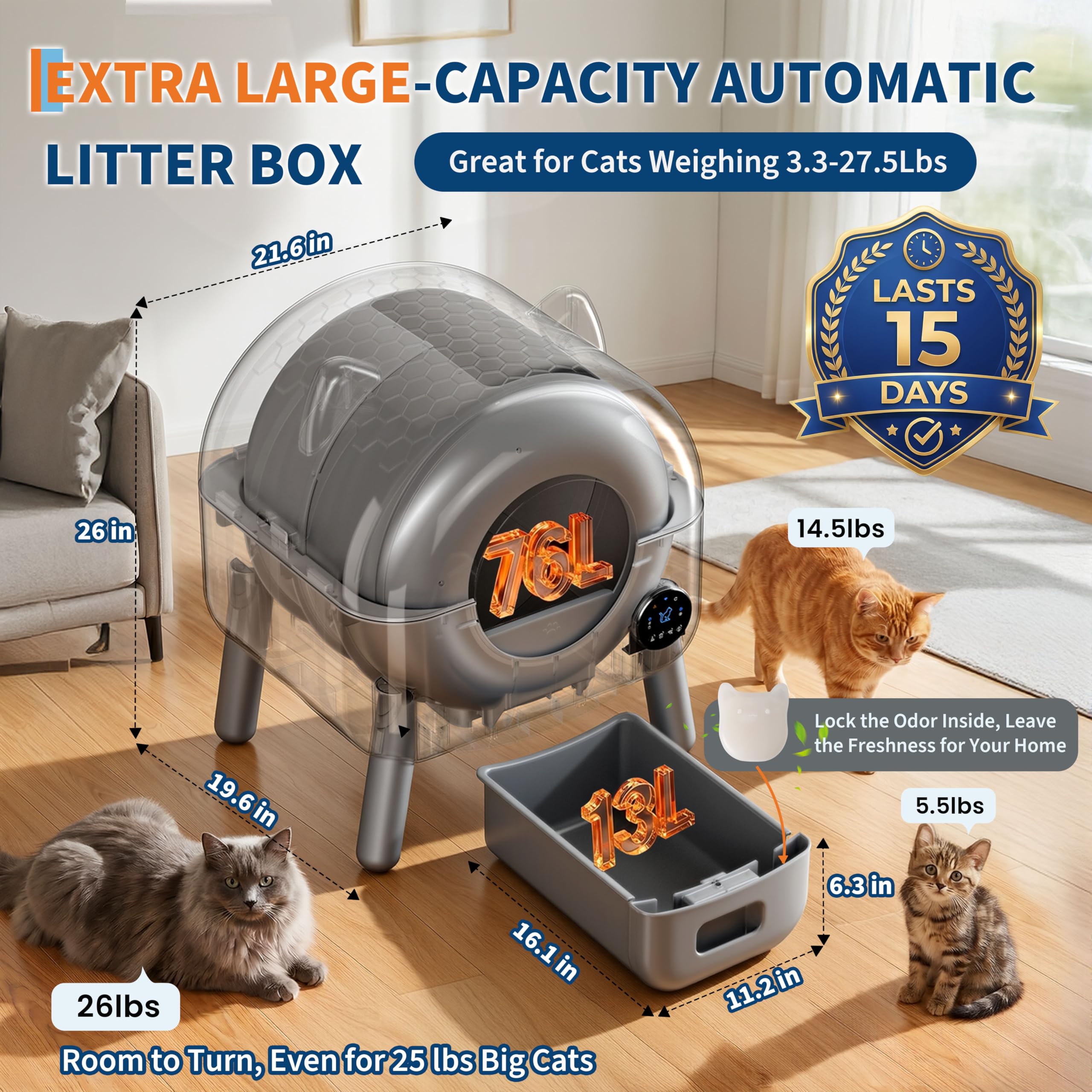 Garvee BDM-FOP1H0ETALO3Q-Y4 Cat-Litter - View #2