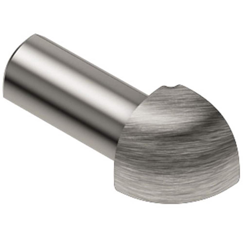 Schluter Systems EV/RO125ATGB Rondec 0.5-in W x 1-in L Brushed nickel anodized aluminum Aluminum Outside corner Tile Edge Trim