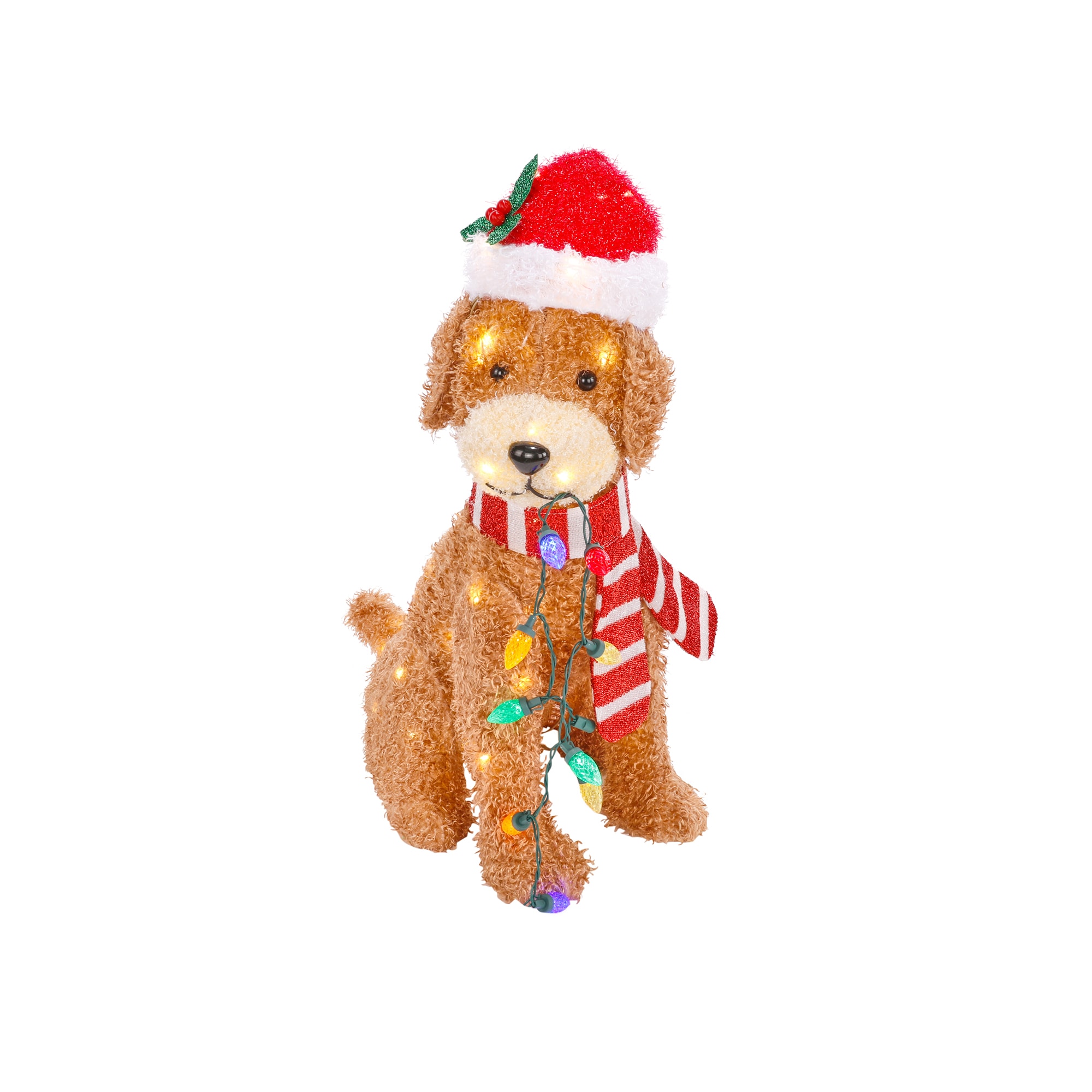 mttdxnh plush stuffed animal puppy dog - adorable goldendoodle for gifts, emotional  support, toy - golden brown poodle - ultra soft 
