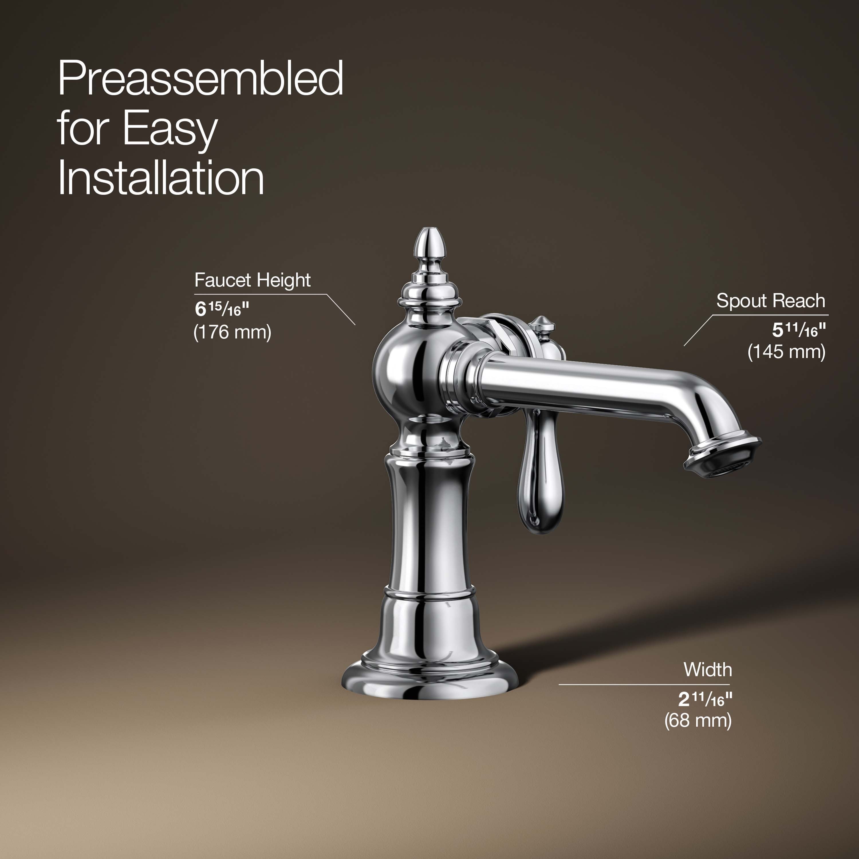 Artifacts Polished Chrome Single-Handle Bathroom Faucet