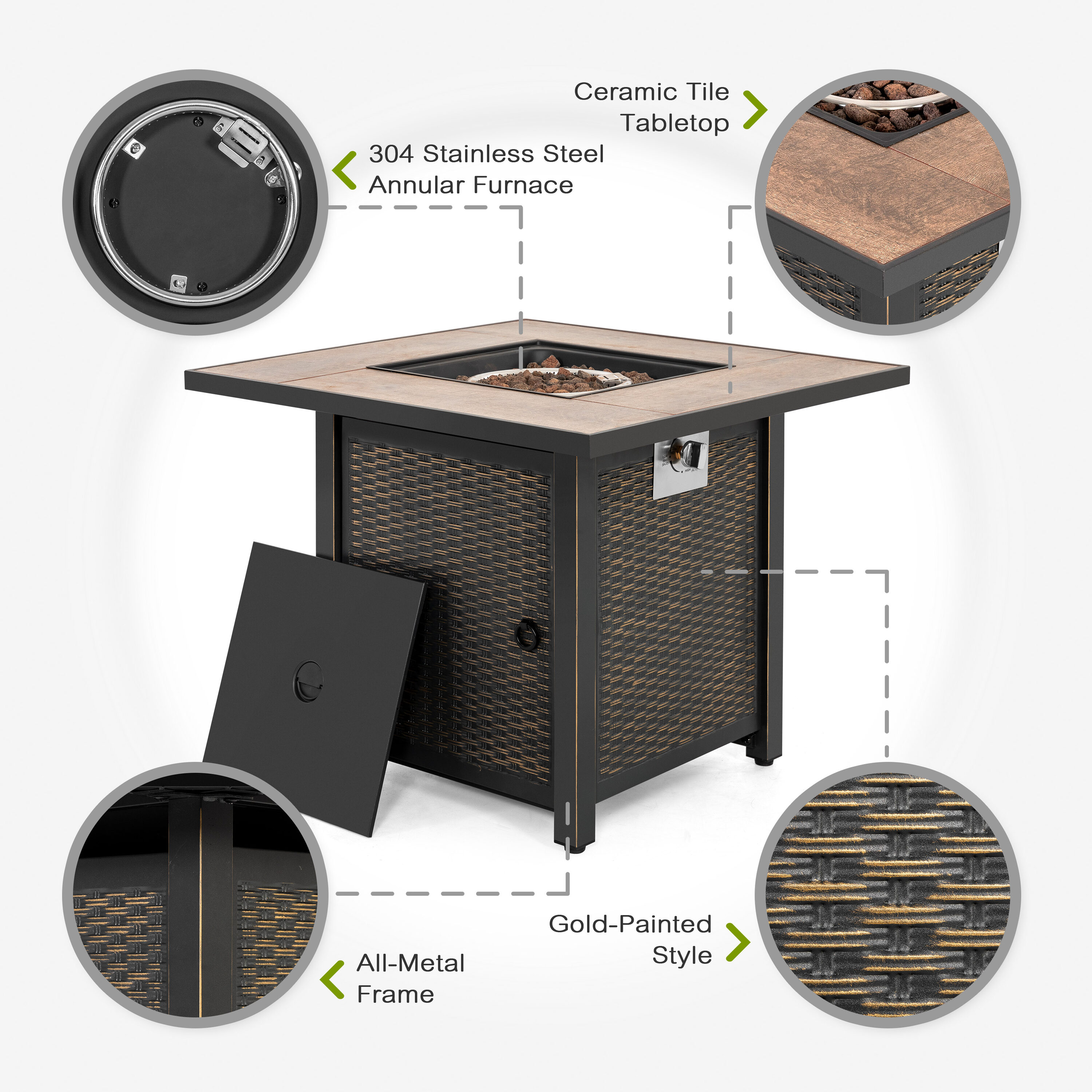 Nuu Garden AF006-C Outdoor-Gas-Firepits - View #4