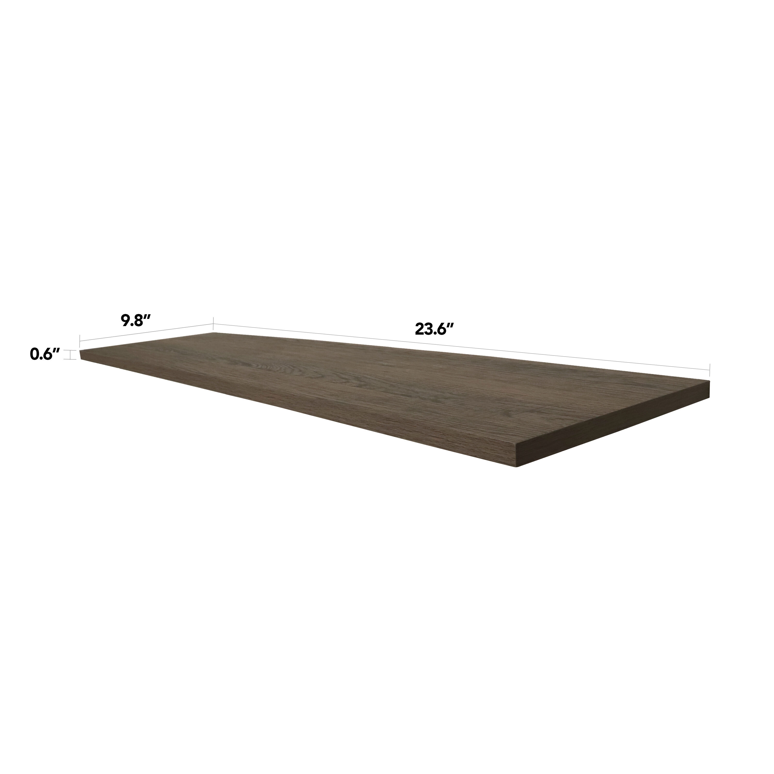 Style Selections 23.6-in L x 9.8-in D x 0.6-in H Dark Wood Rectangular ...