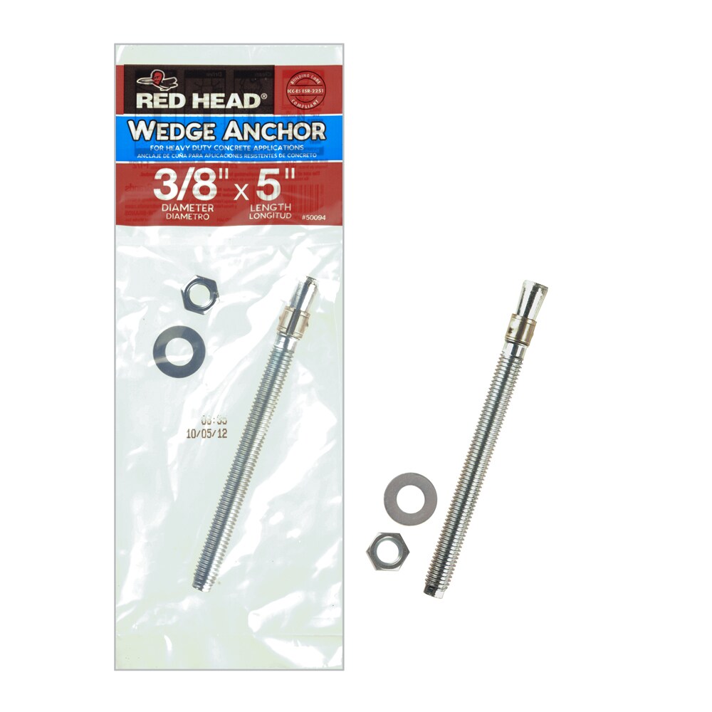Red Head 50094 3/8-in x 5-in Concrete Wedge Anchors (