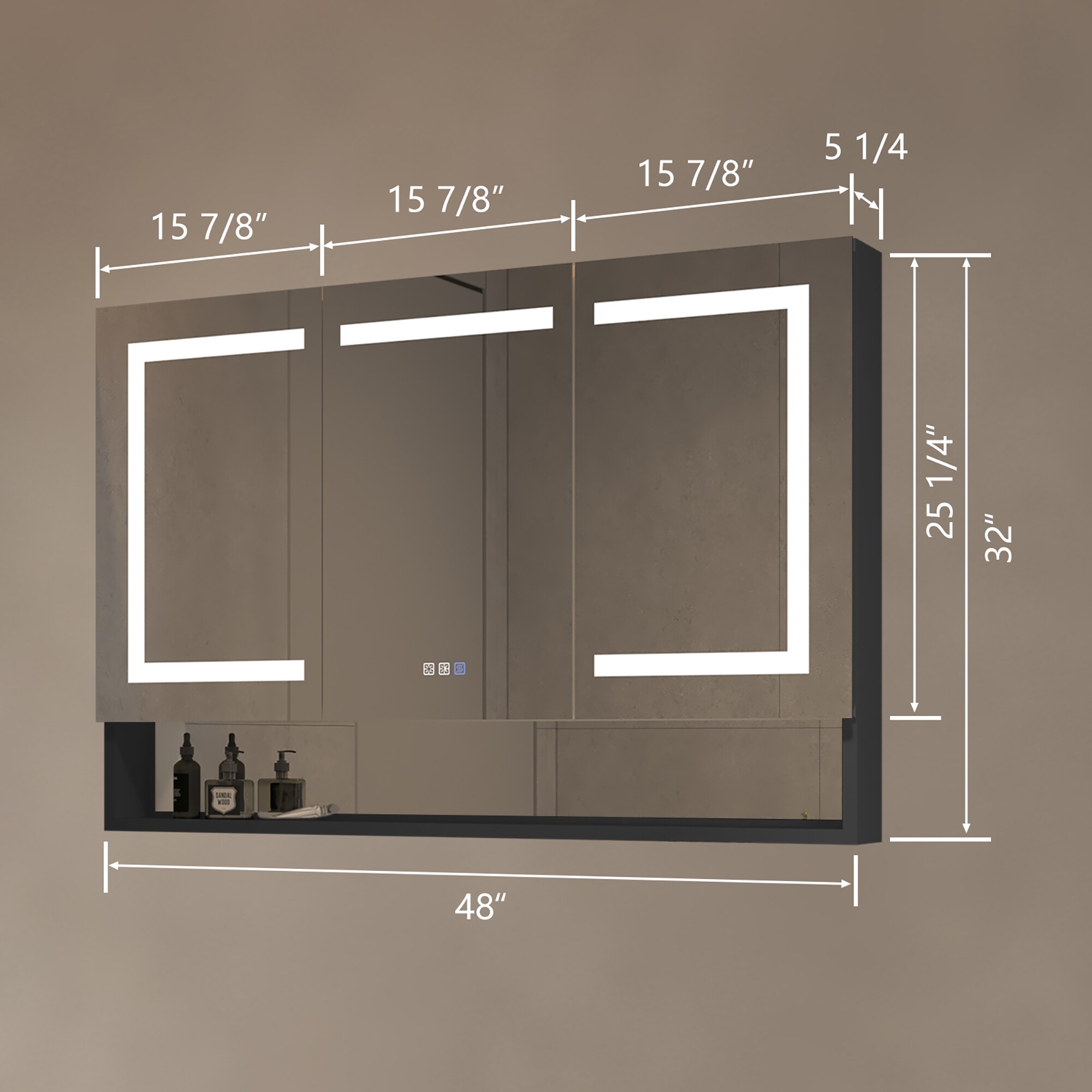 Forclover JSEX4832VFB Bathroom-Medicine-Cabinets - View #8