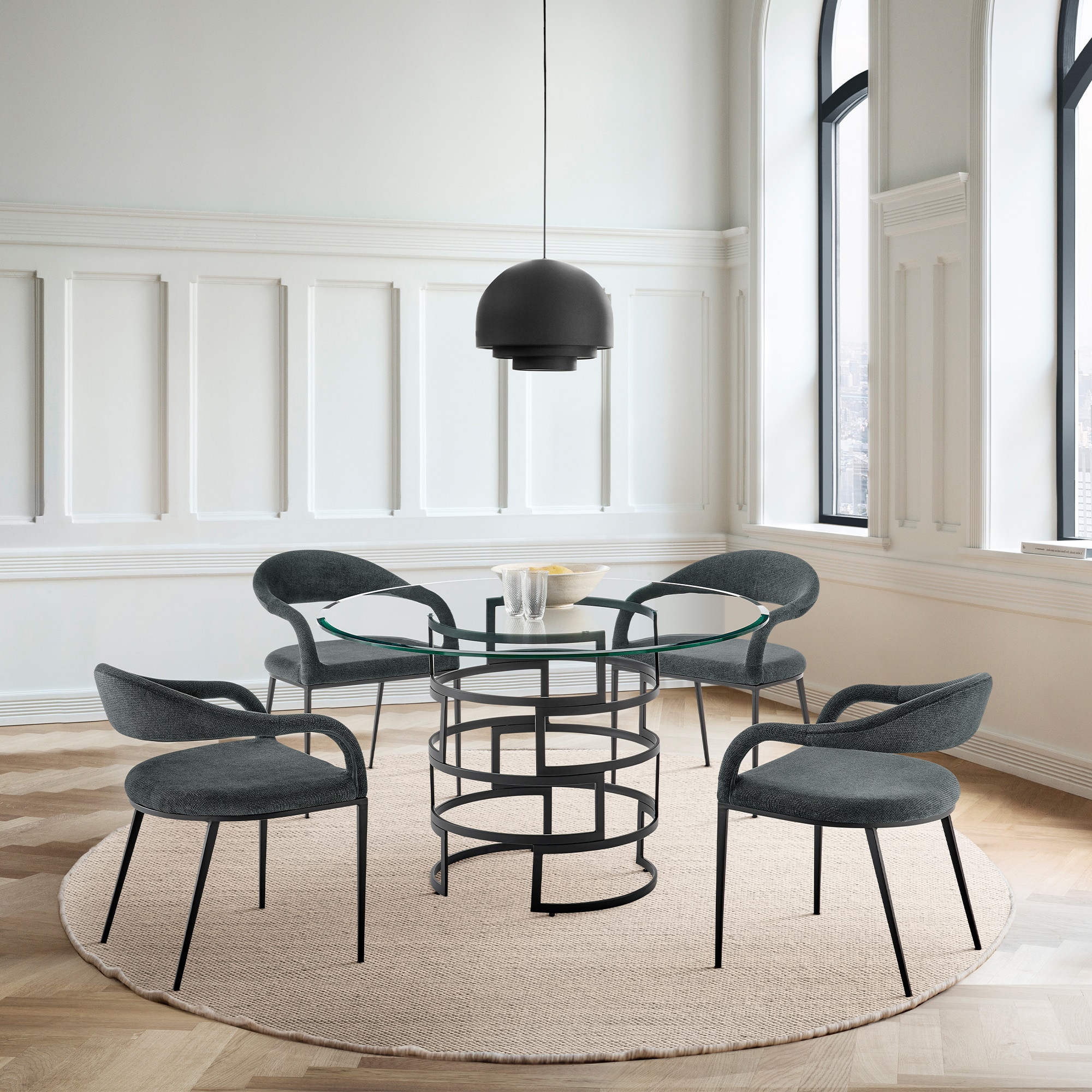 Armen Living LCMOSIBLKCH Dining-Chairs - View #11