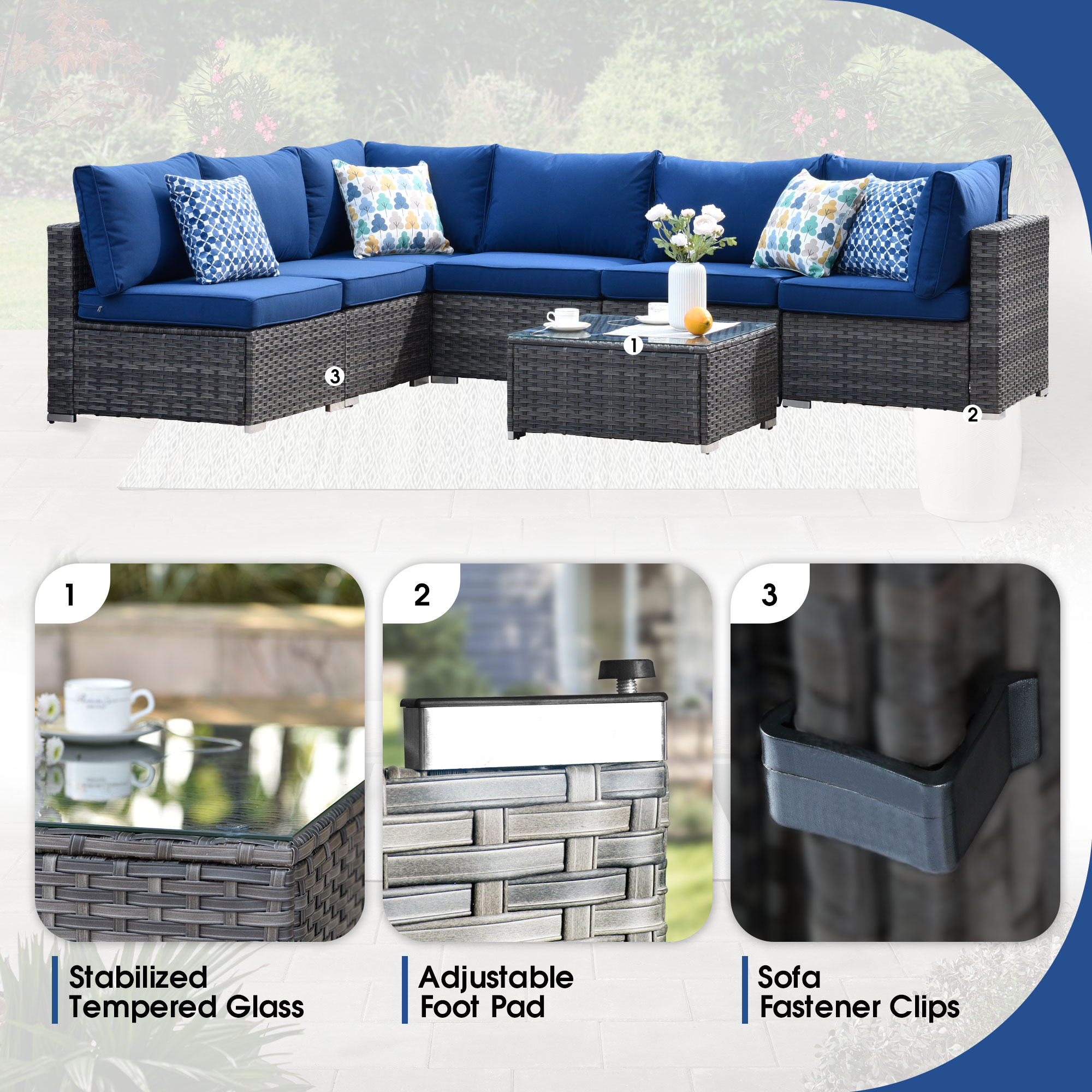 XIZZI RRS703 Patio-Conversation-Sets - View #4