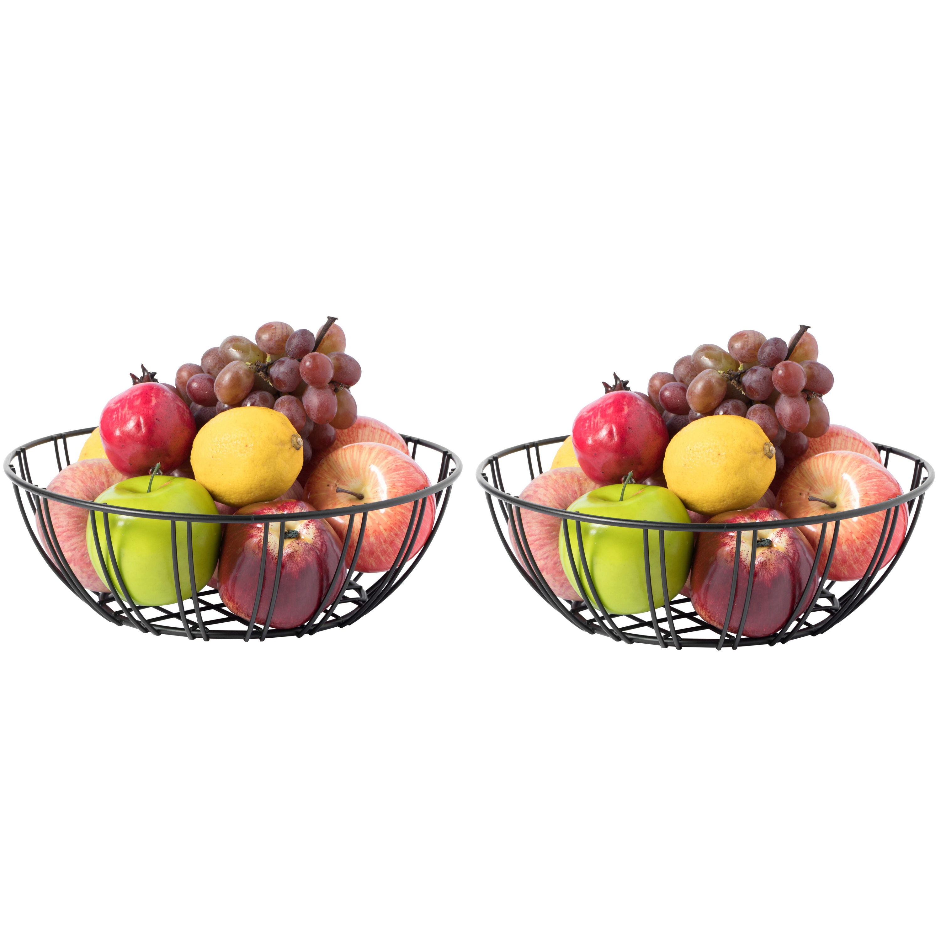 Basicwise QI003810.2 2 -Pack 11-Inches x 11-Inches Serving Basket