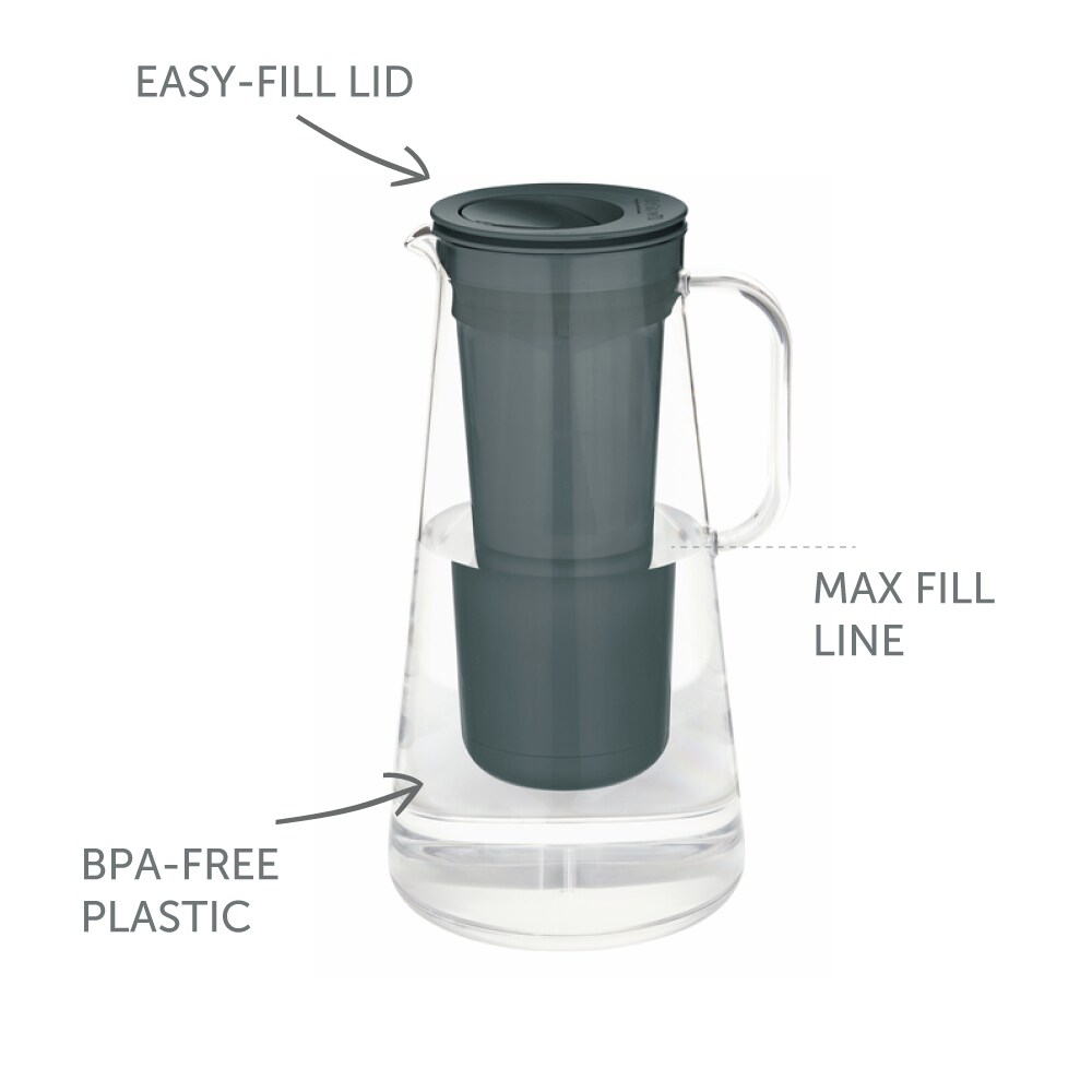 LifeStraw 7-cup Gray Plastic Water Filter Pitcher in the Water Filter ...