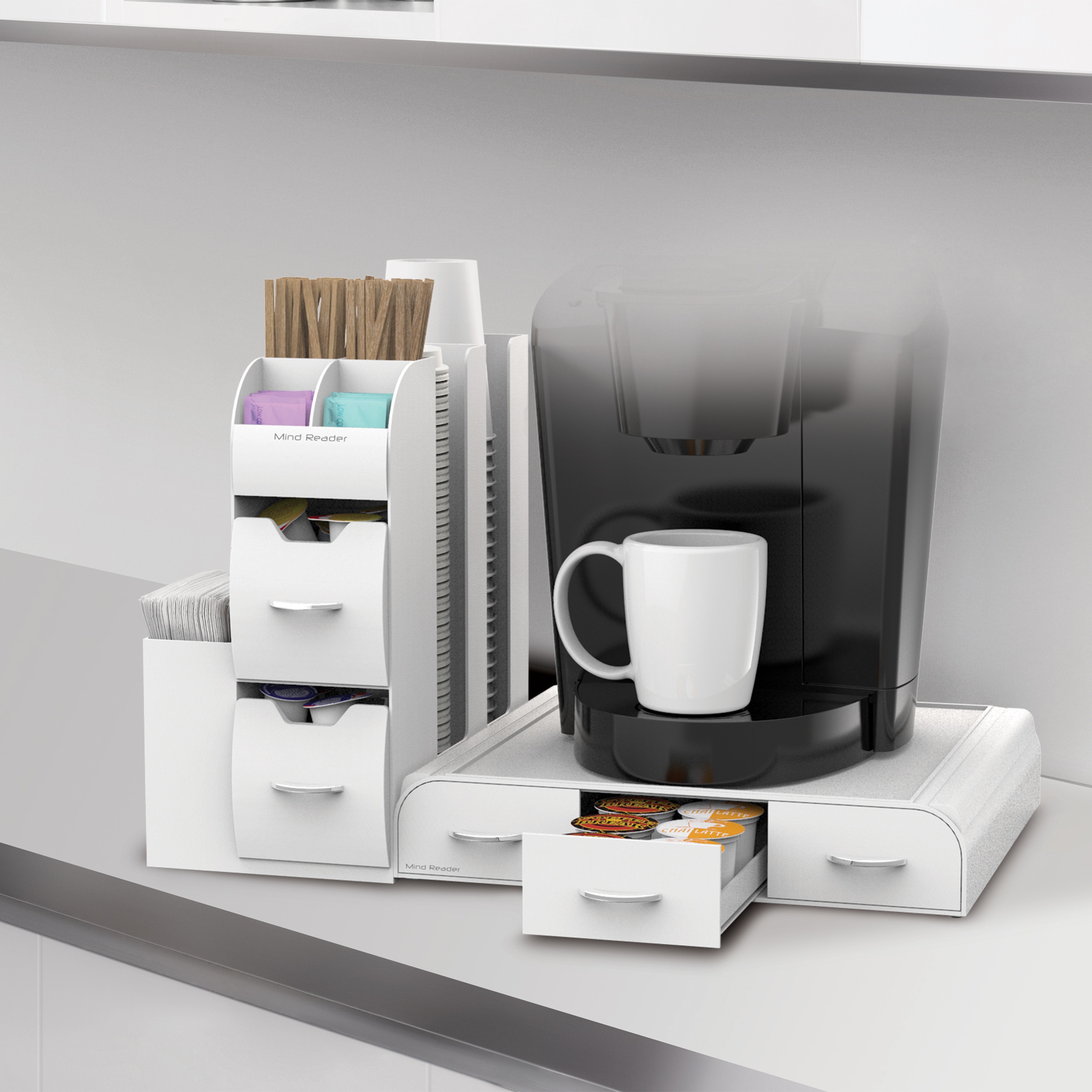 Mind Reader CMB02-WHT Coffee-Beverage-Organizers - View #2