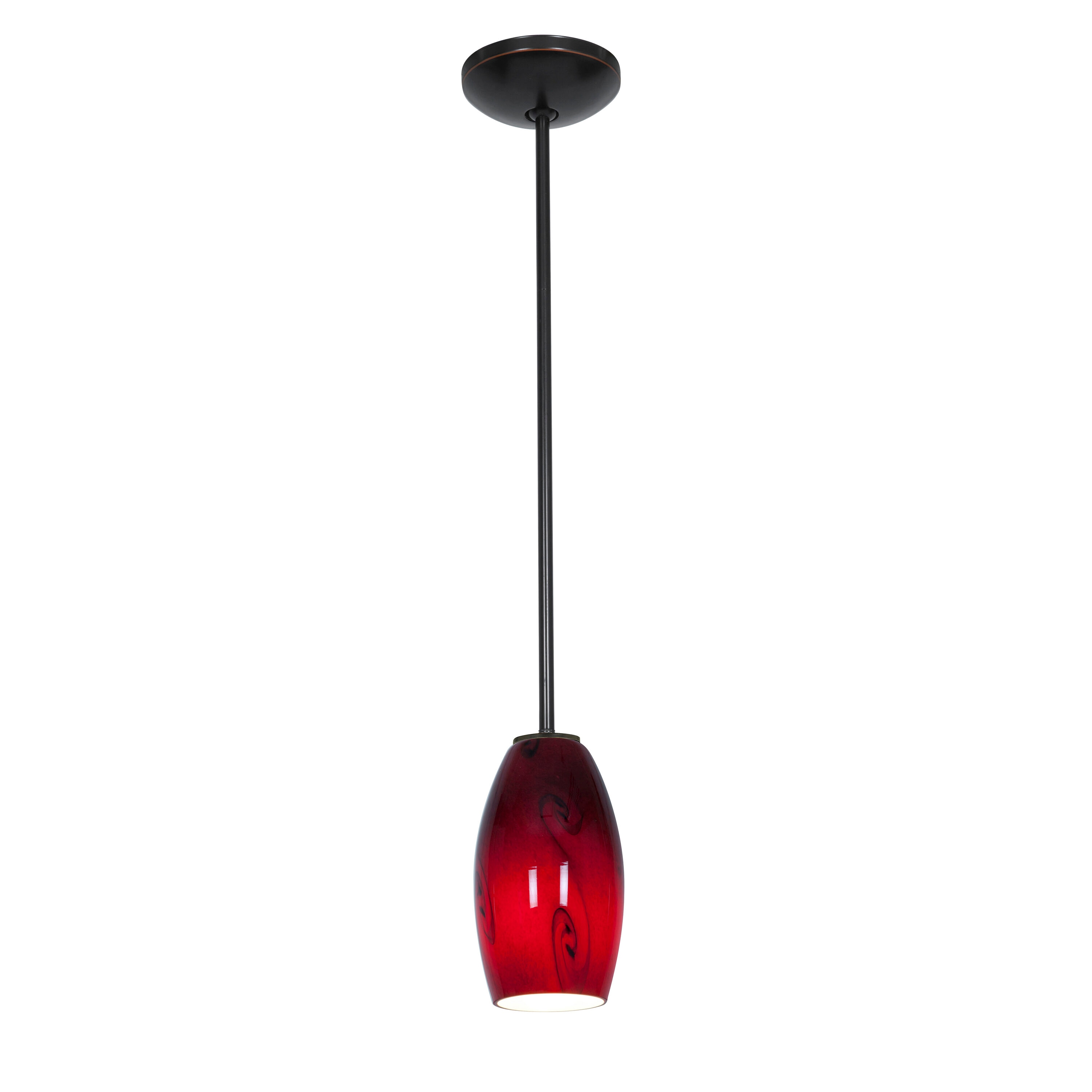 Access Lighting 28011-1R-ORB/RUSKY Merlot Oil Rubbed Bronze Modern/contemporary Geometric Mini Hanging Pendant light