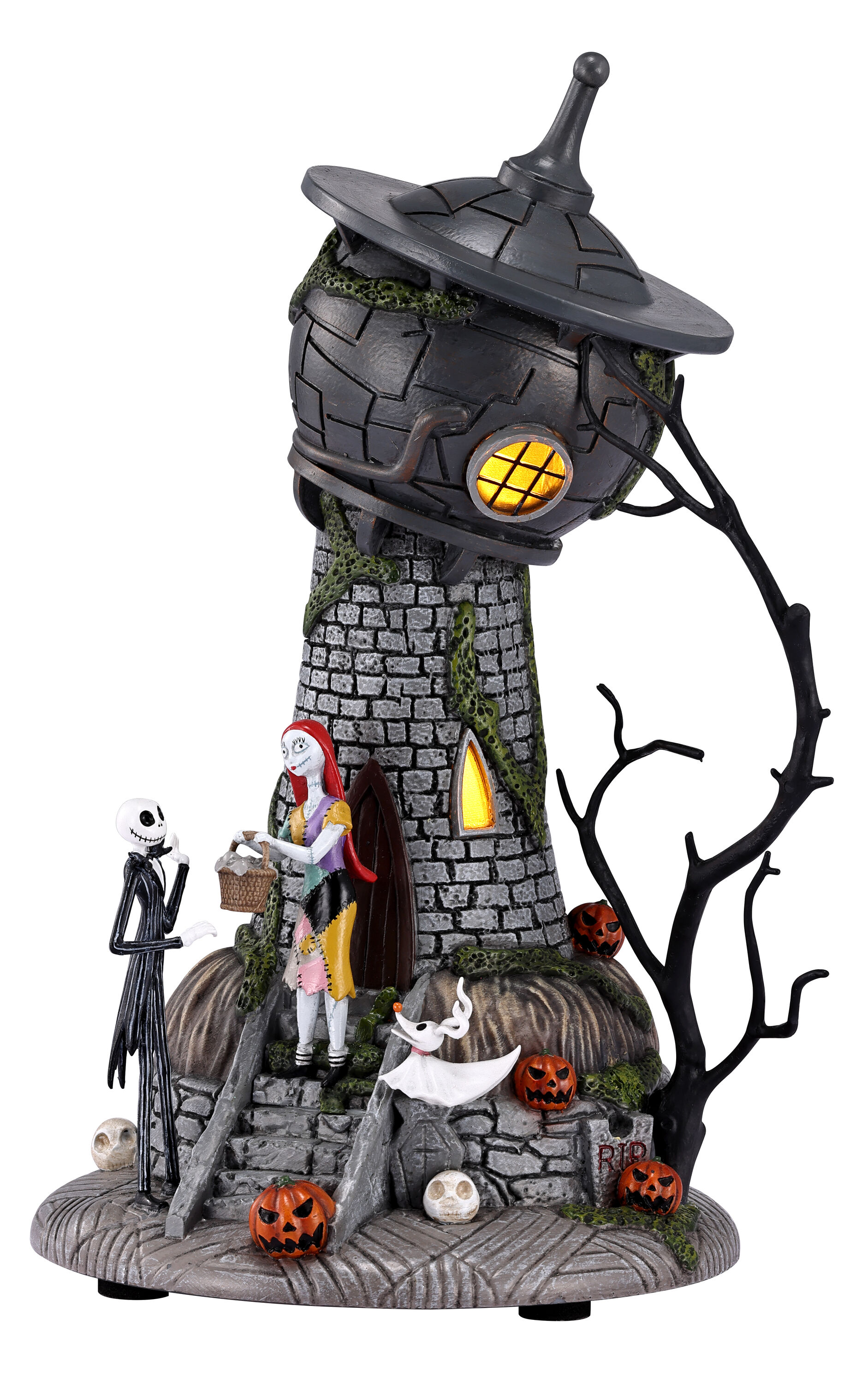 Disney 10-in Nightmare Before Christmas Musical Lighted Ghostly Town Tabletop Decoration