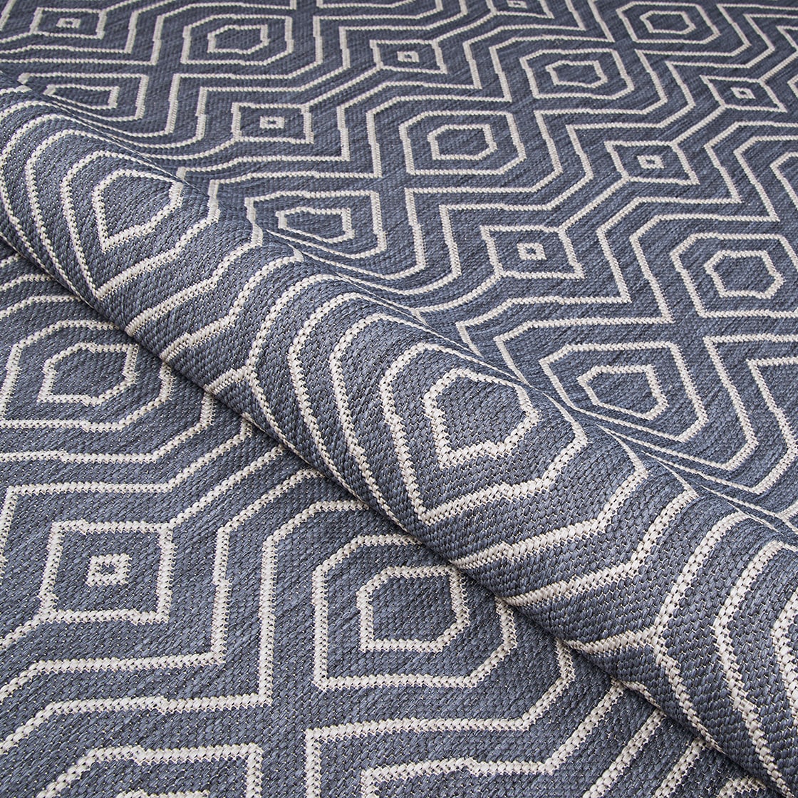 Afuera Ivory Synthetic 2' x 11' Modern Flat Woven Runner Rug