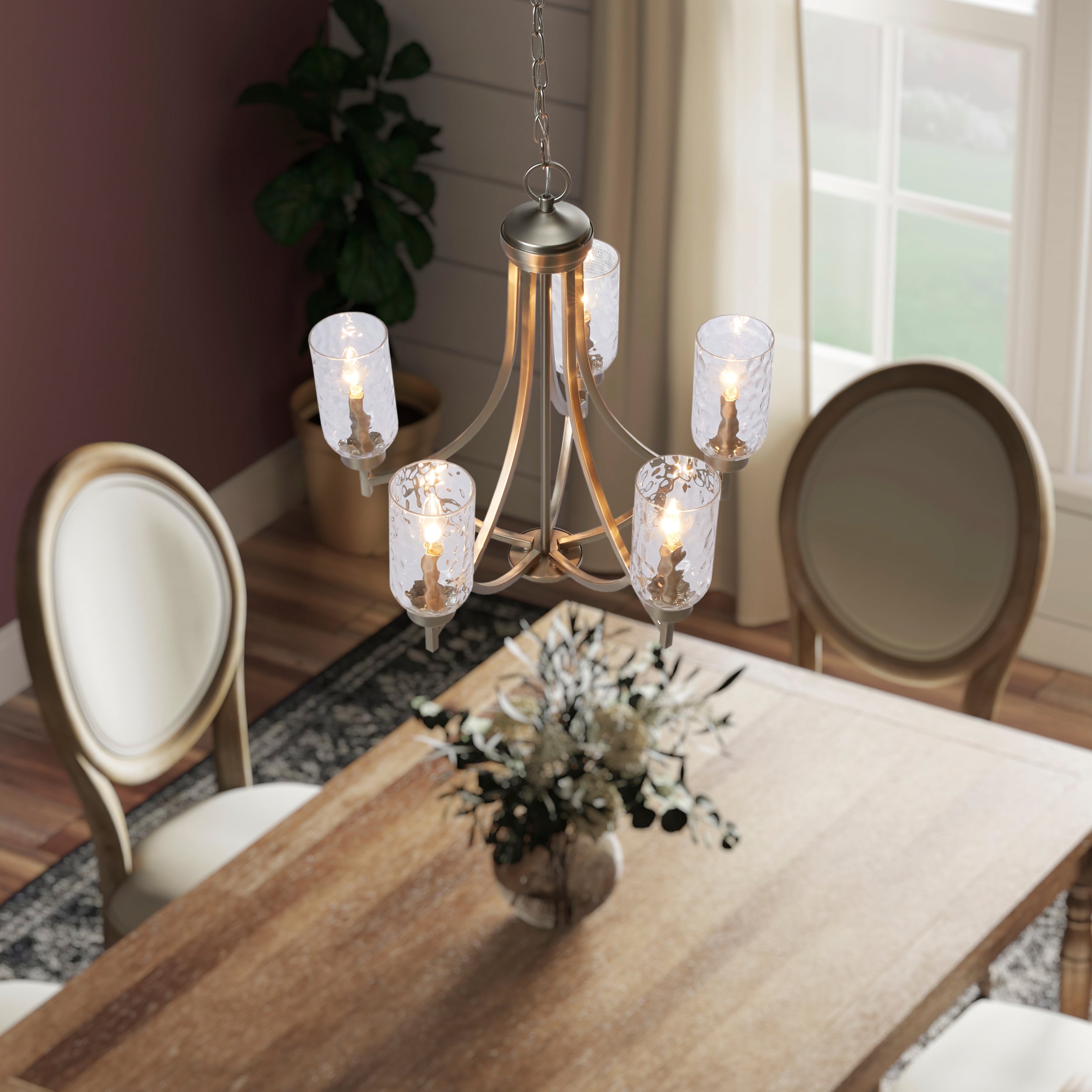 Allen and roth on sale 5 light chandelier