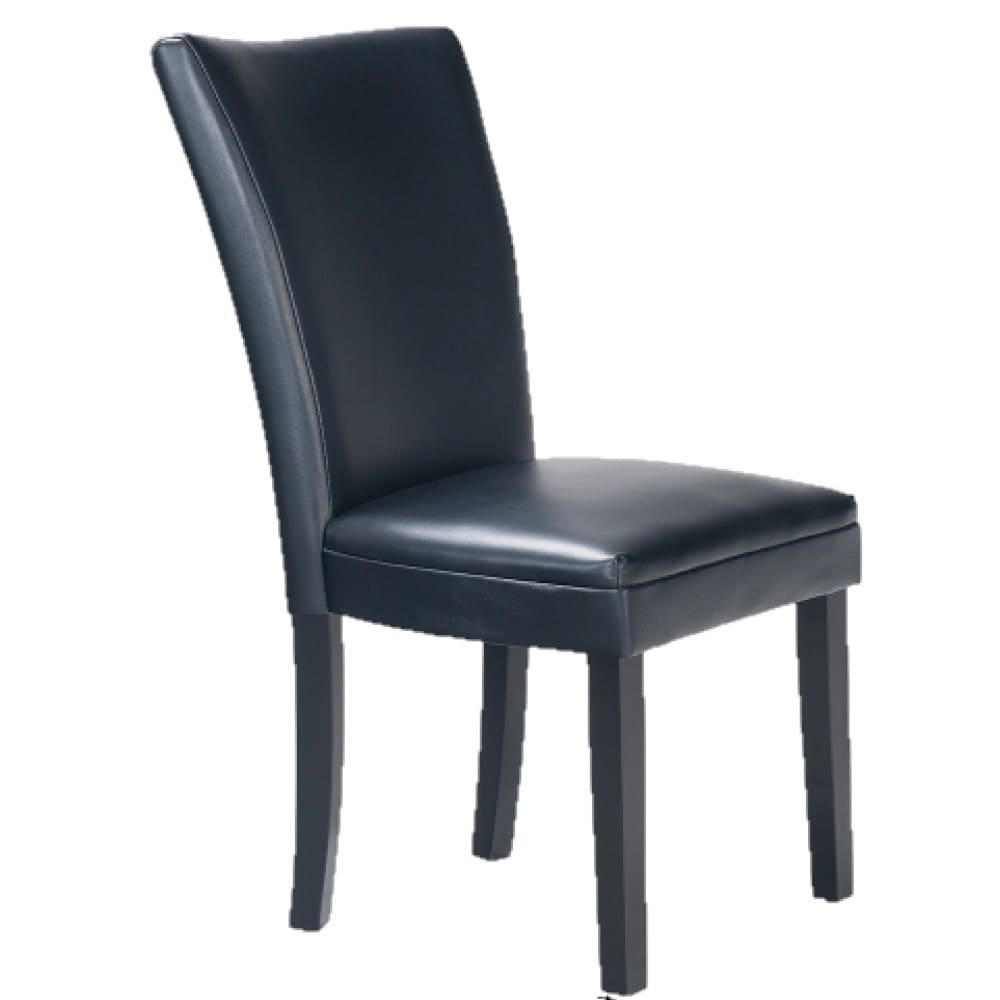 CASAINC WF-W47418984 2 High elastic PU leather dining chair (2PCS) Modern Black Accent Chair