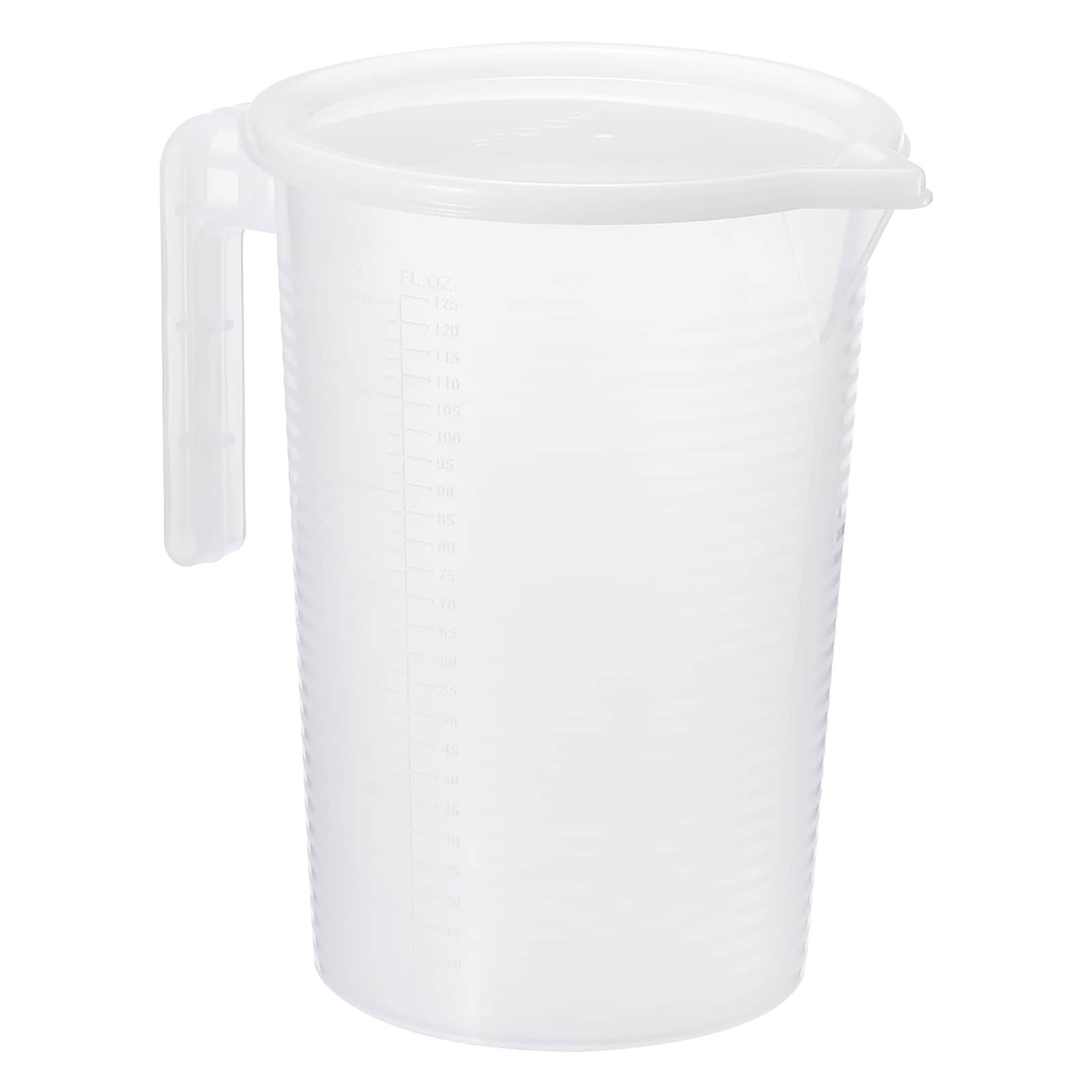PATIKIL - Graduated Beaker 3500ml PP Plastic Liquid Measuring Cup Double Sided Graduations with H...