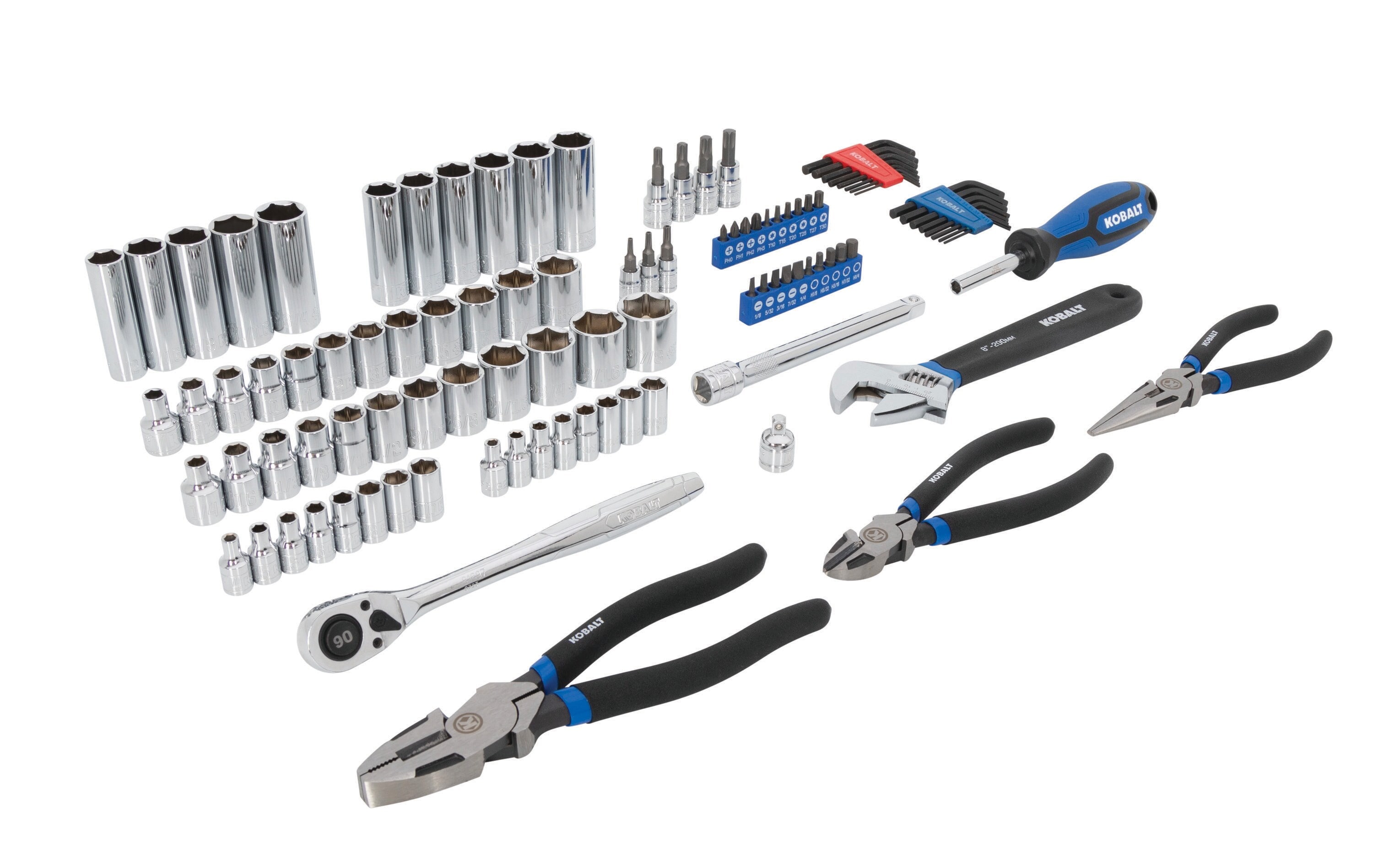 Kobalt 102 -Piece Standard (SAE) and Metric Mechanics Tool Set with Hard Case #53343