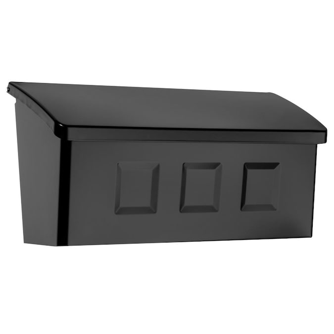 Architectural Mailboxes Wayland Small Metal Black Wall Mount Mailbox In The Department At Com - Wall Mount Mail Boxes