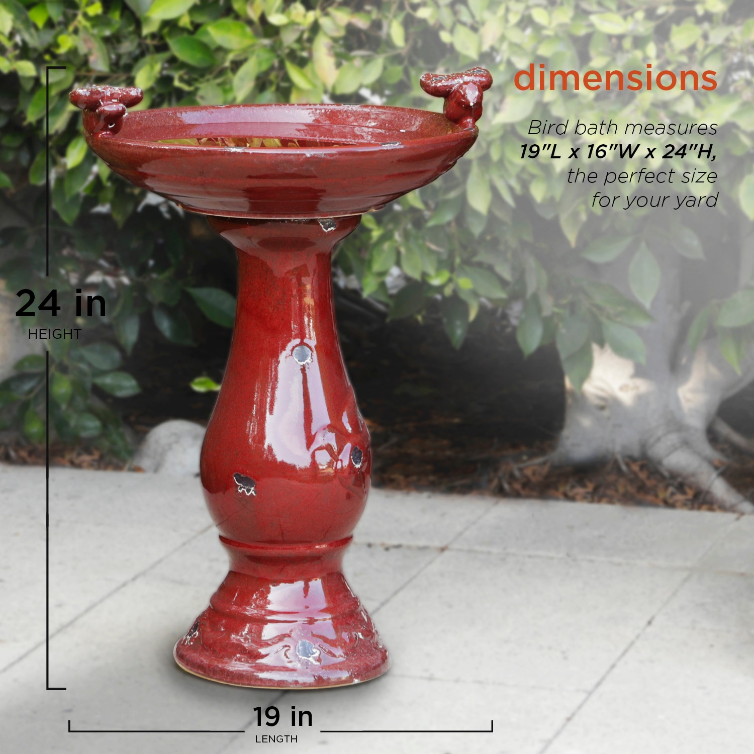 Alpine Corporation TLR102RD birdbaths - View #3