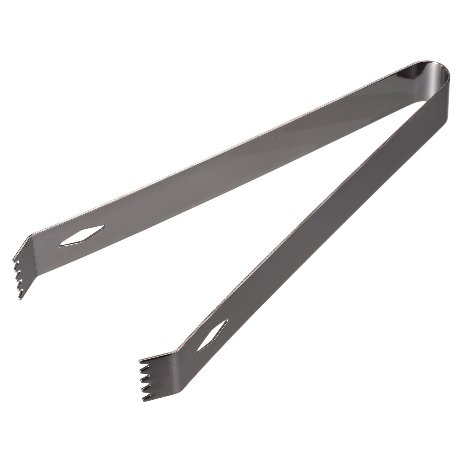 Harfington Stainless Steel Ice Tong 6.3x0.8inch Mini Serving Tongs Sugar Tongs for Ice Bucket Cube Sugar Cube Bar Coffee Bar Kitchen Black