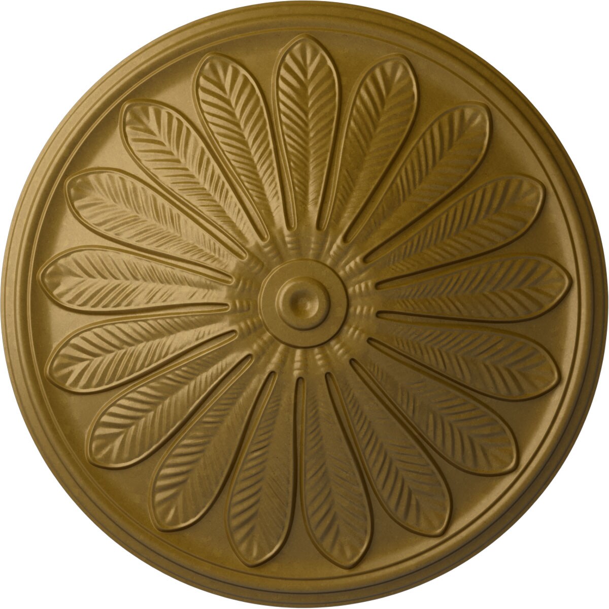 Ekena Millwork CM25BRGLS Brontes 25.5-in W x 25.5-in L Painted Gold Polyurethane Whole Ceiling Medallion